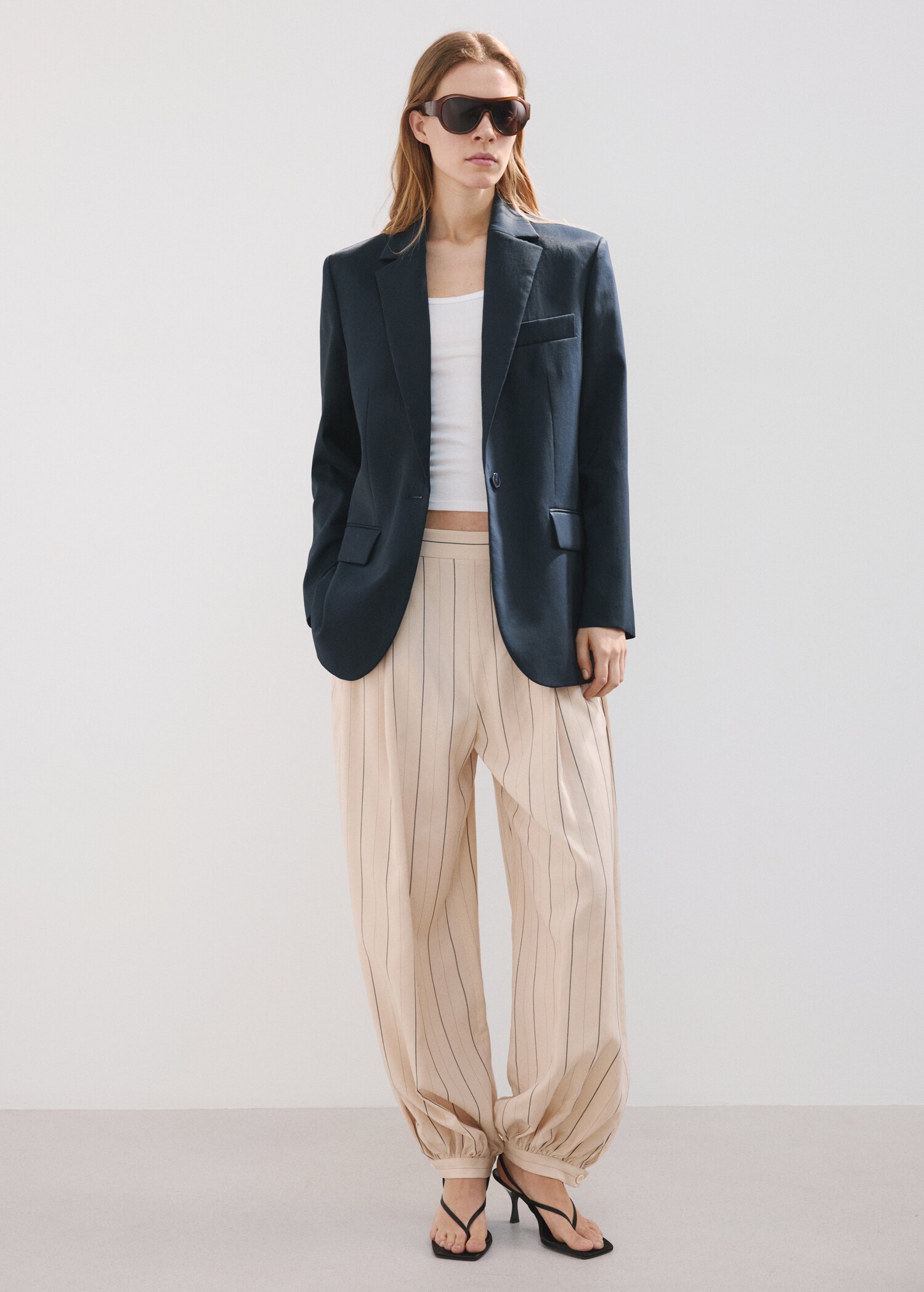 Blazer droit avec poches à rabat - Plan général