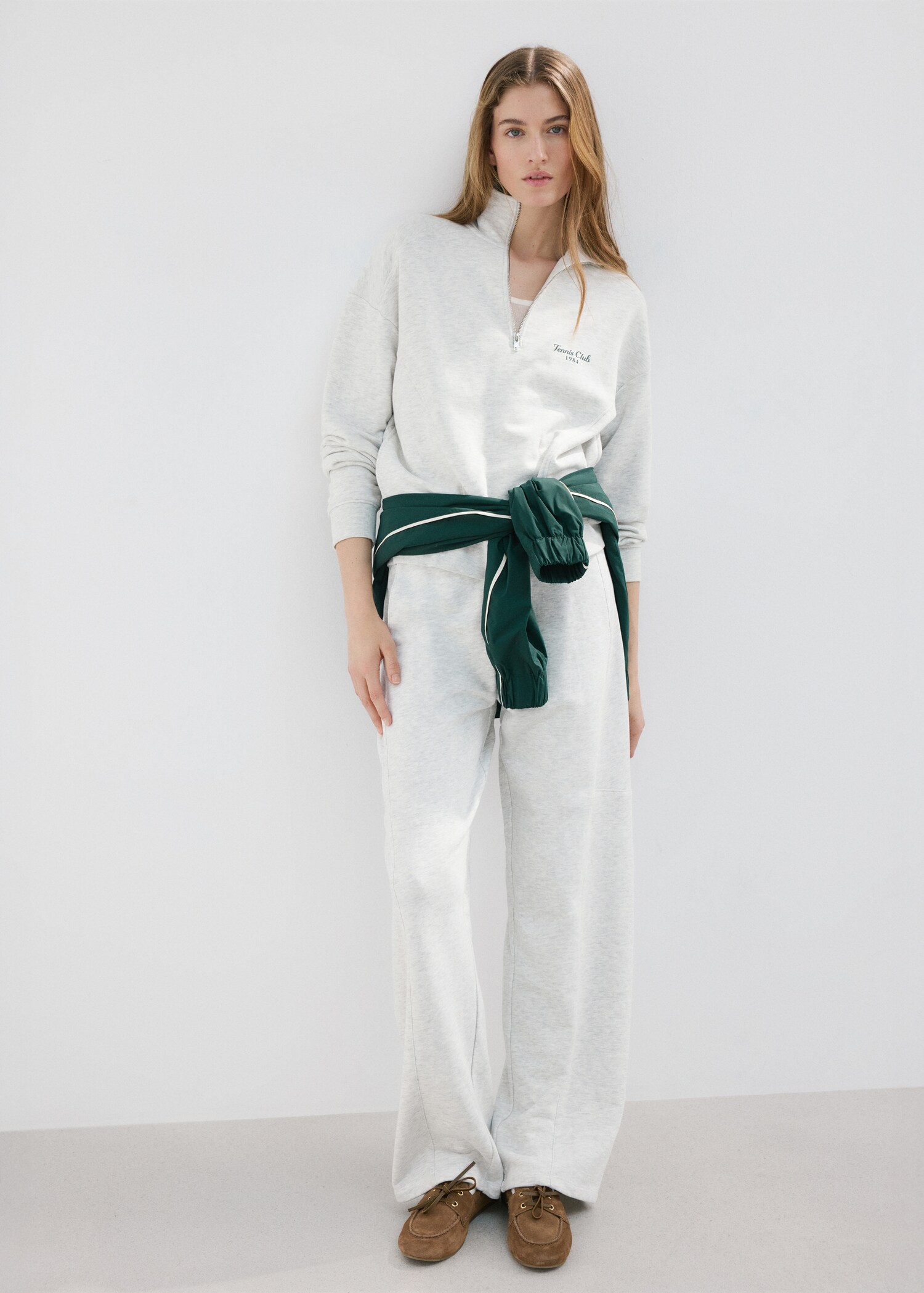 Turtleneck sweatshirt with zip - General plane