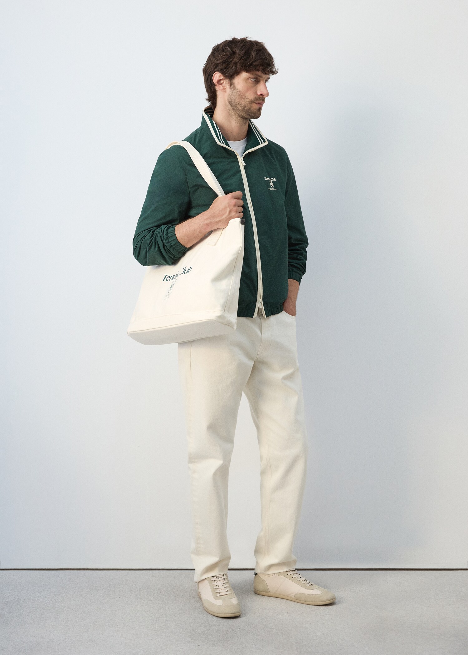 Tote bag with text print - General plane