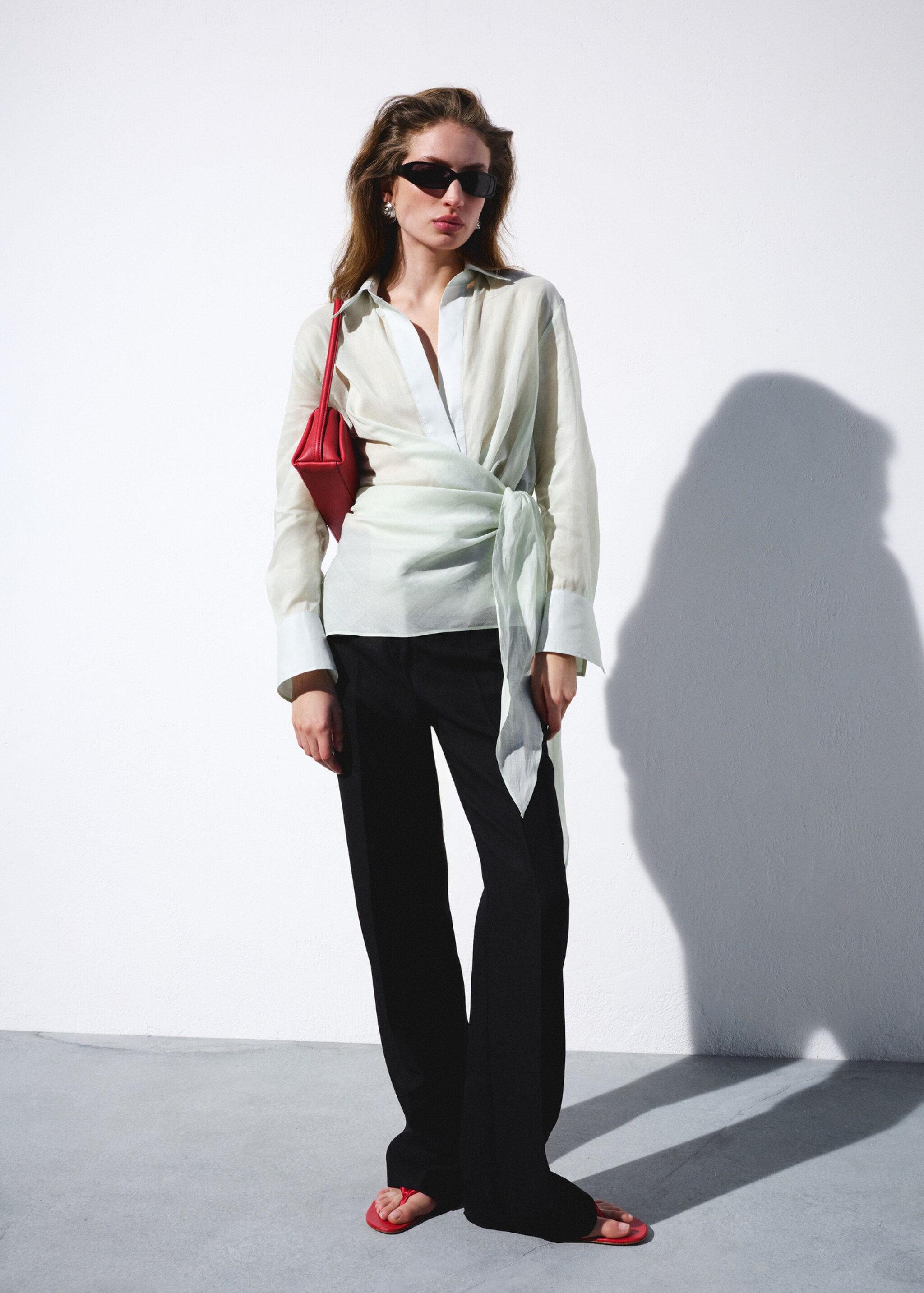 Straight-fit suit trousers - General plane, Black. Ref: 27057799-00.