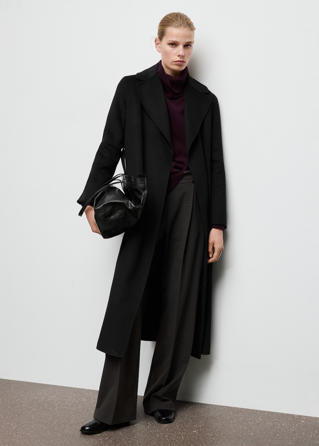Mango Handmade wool coat with belt