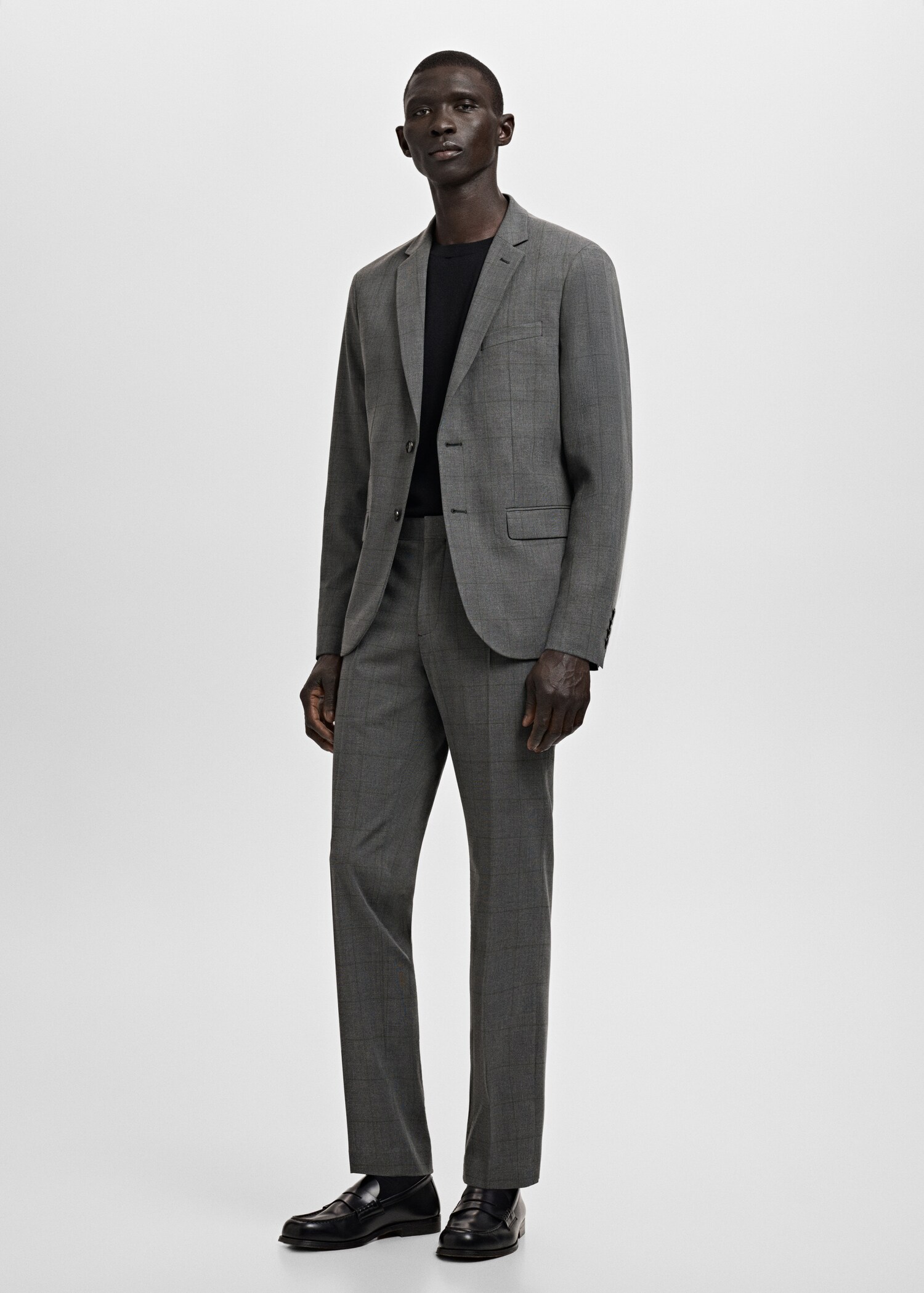 Super slim-fit suit jacket in stretch fabric - General plane