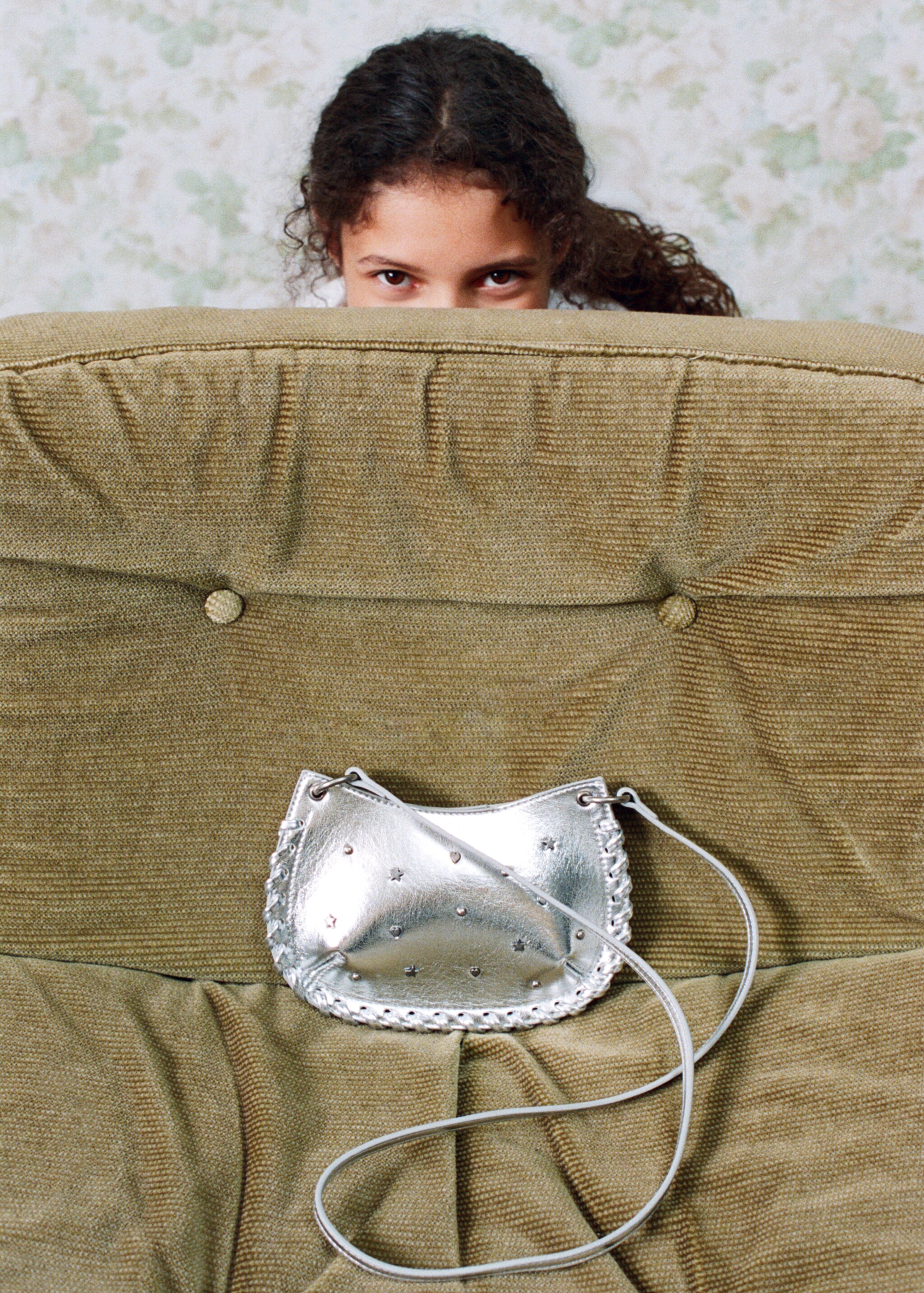 Mini-bag with star studs - General plane, Silver. Ref: 27061227-00.