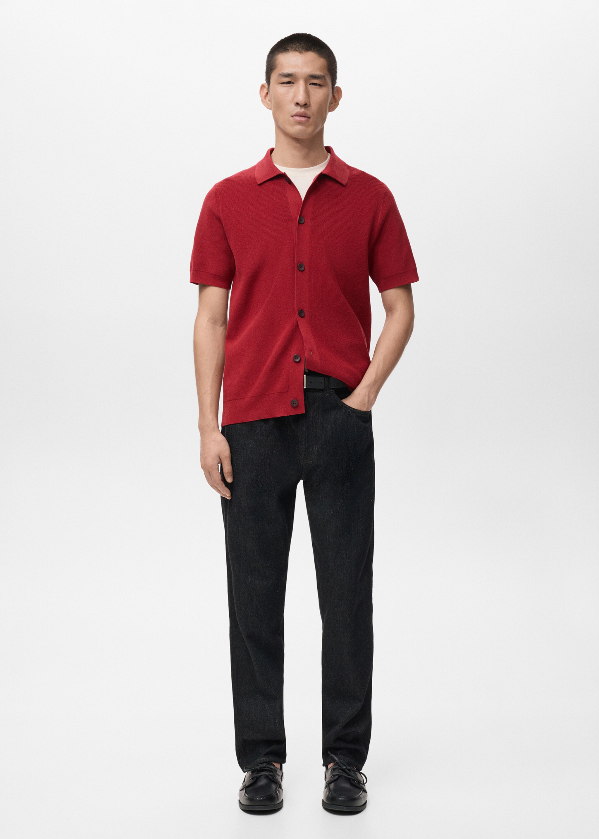 Cotton knit shirt - General plane, Red. Ref: 27061234-00.