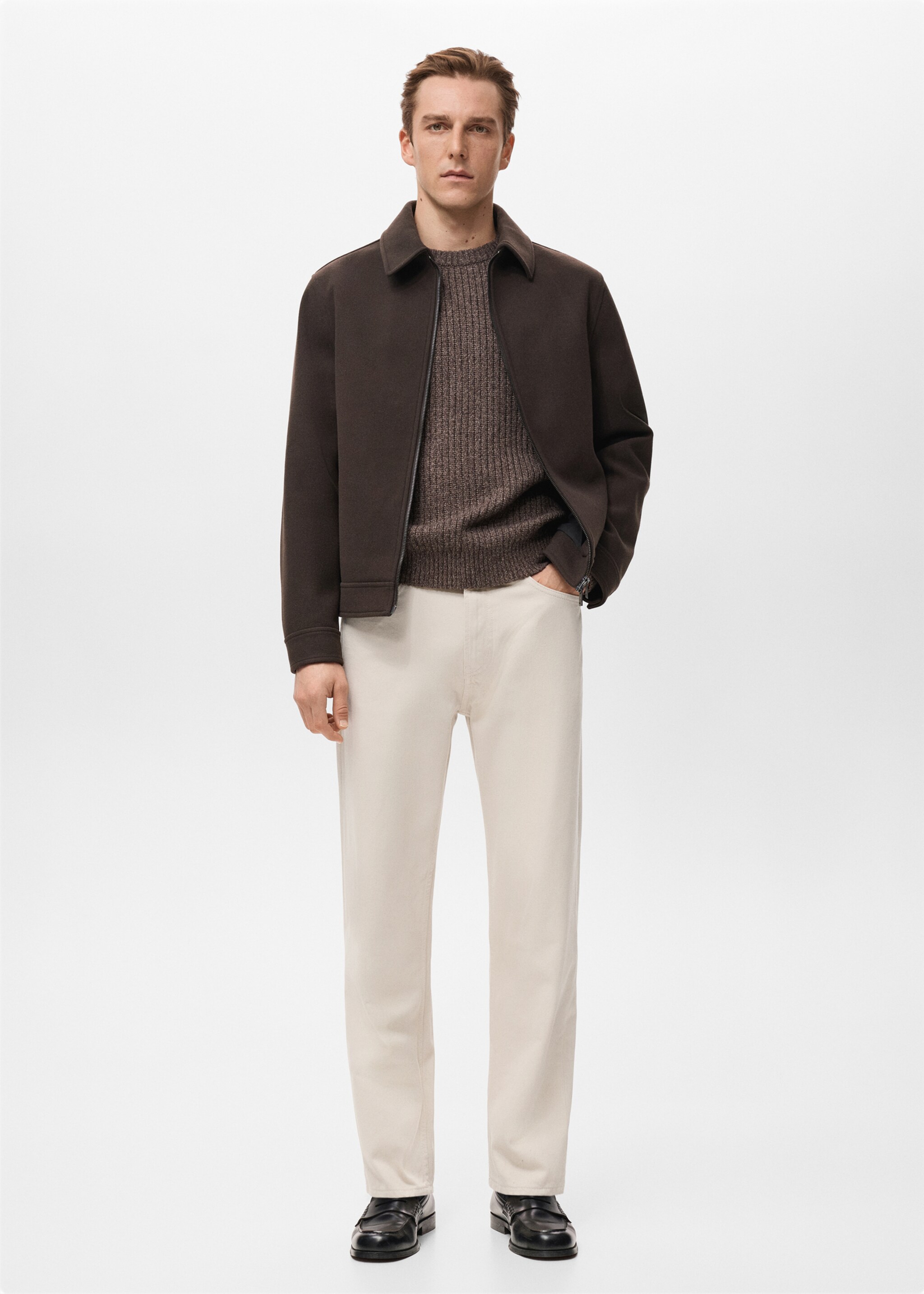 Moby straight-fit jeans - General plane, Ecru. Ref: 27061247-00.