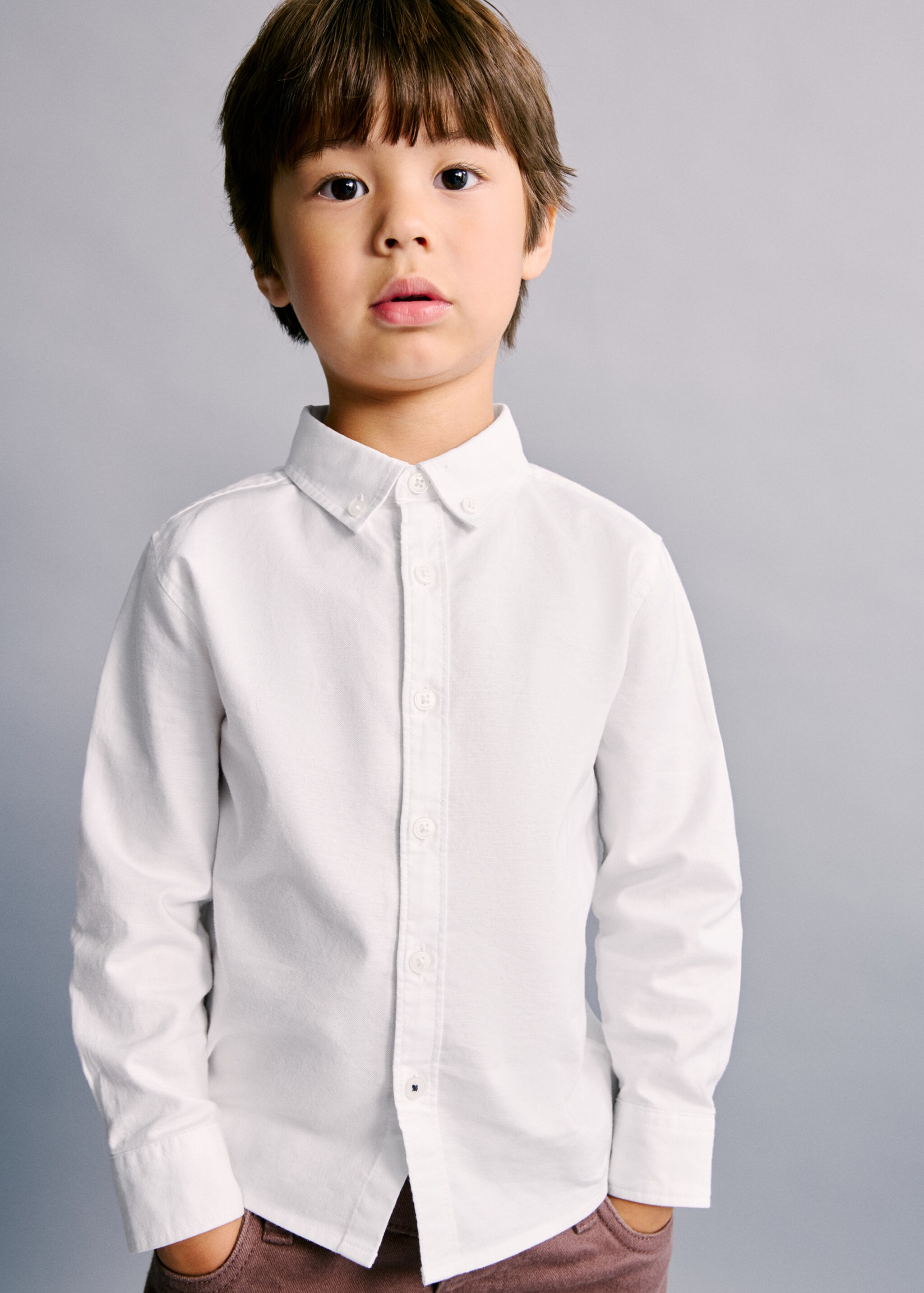 Oxford cotton shirt - General plane, White. Ref: 27061266-00.