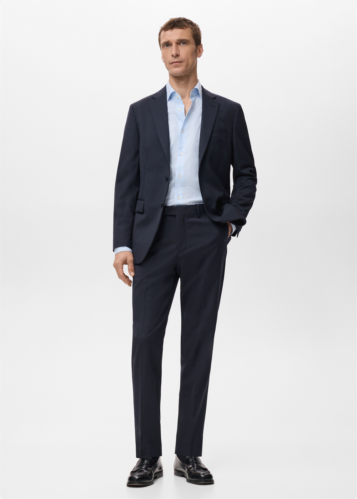 Turin 100% wool suit trousers - General plane