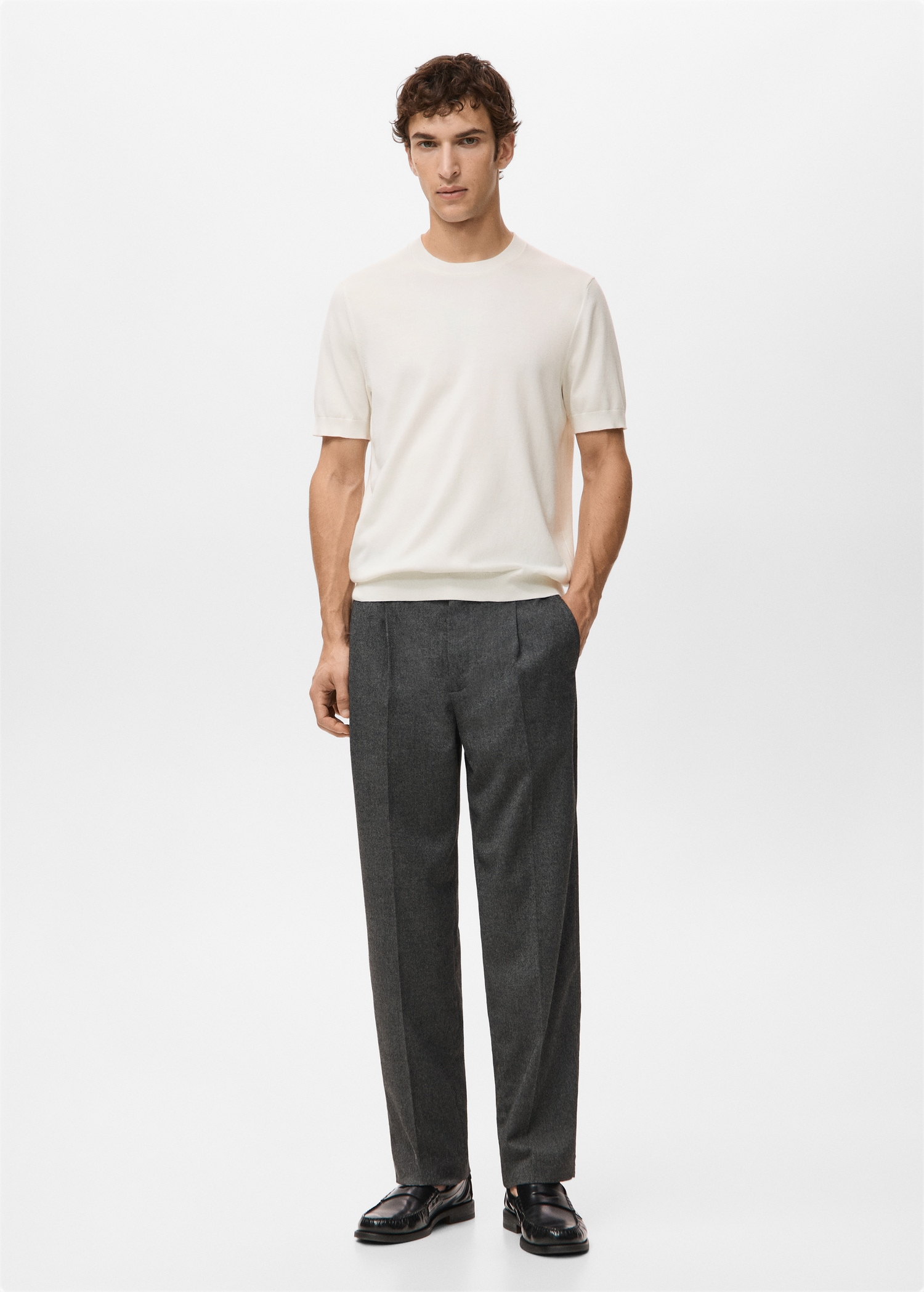 Cotton fine-knit t-shirt - General plane