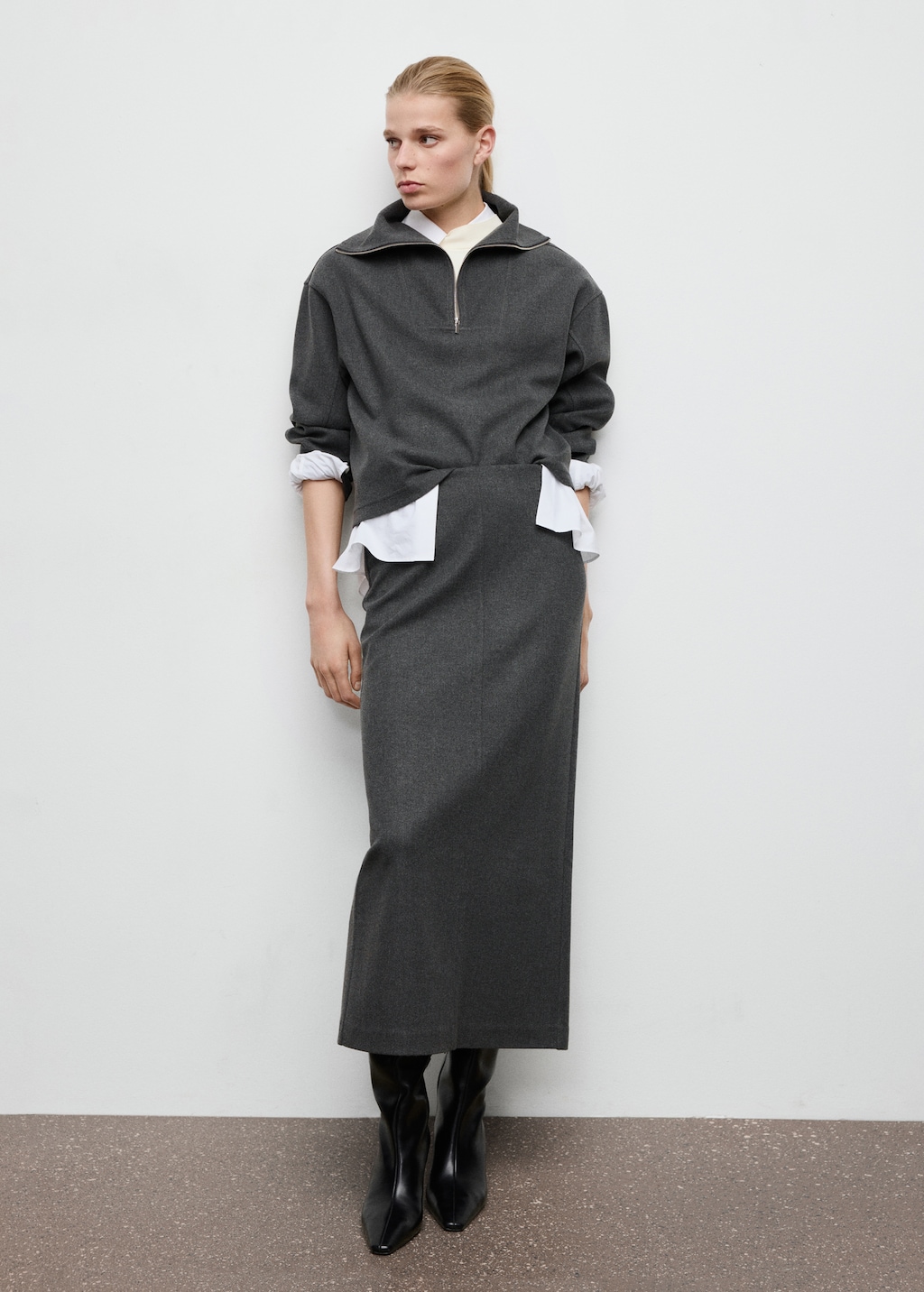 Mango Opening pencil skirt