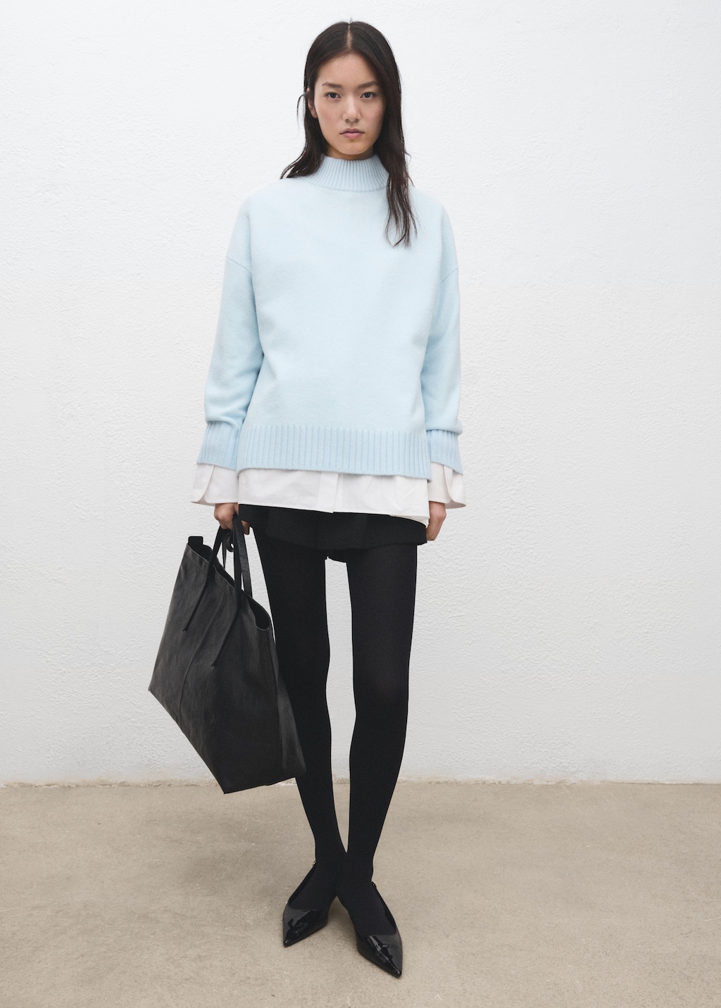 Mango Knitted sweater with openings