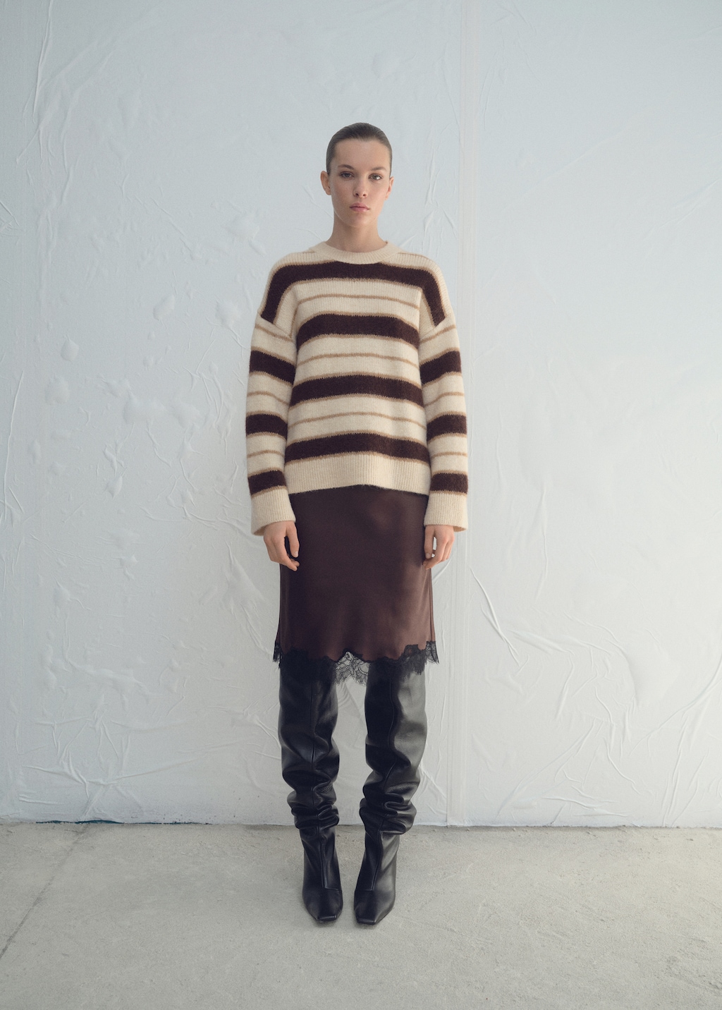 Knit striped sweater - image 2
