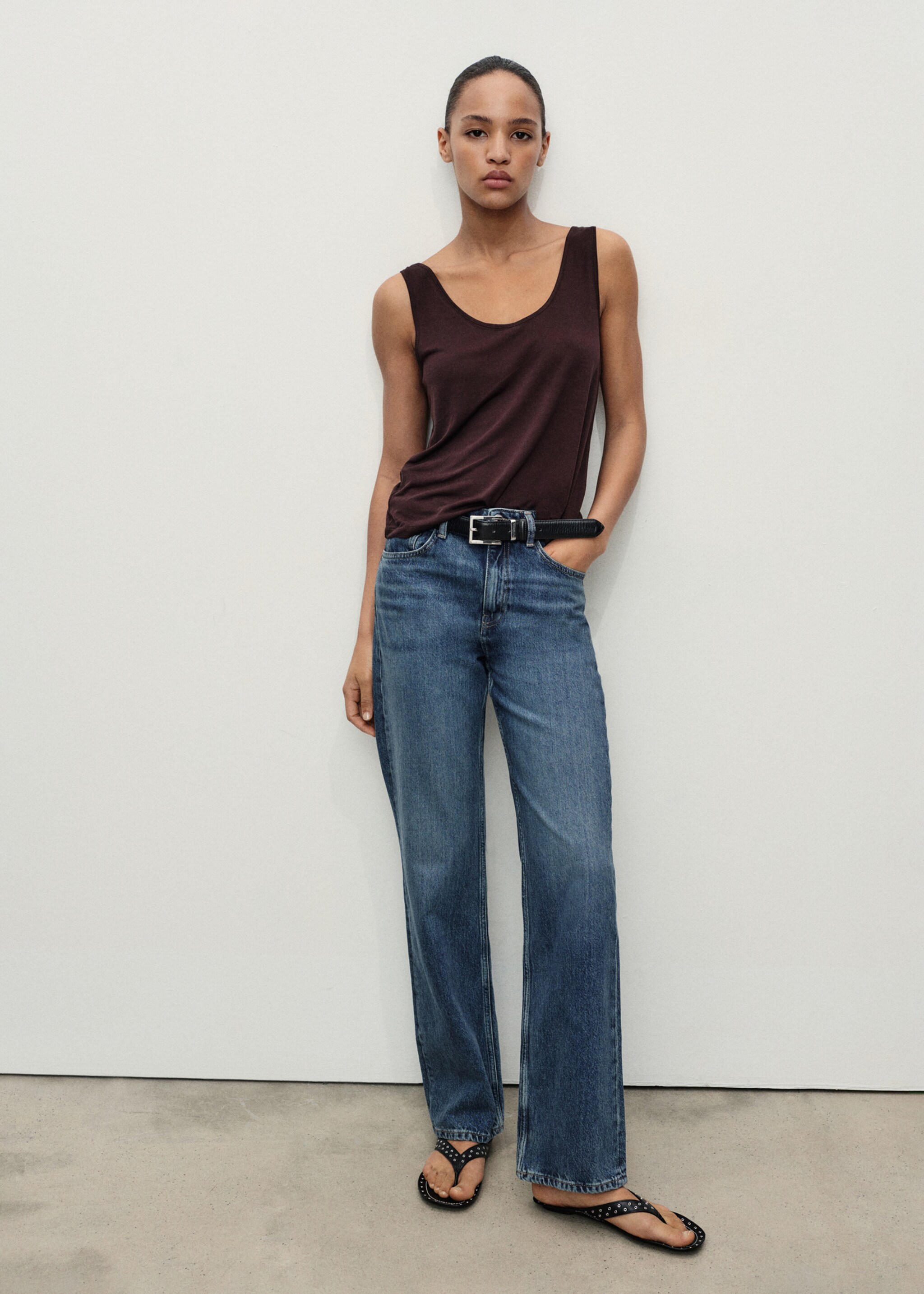 Matilda High-Waist Straight Jeans - Allgemeine Ansicht, Dunkelblau. Ref: 27061309-00.