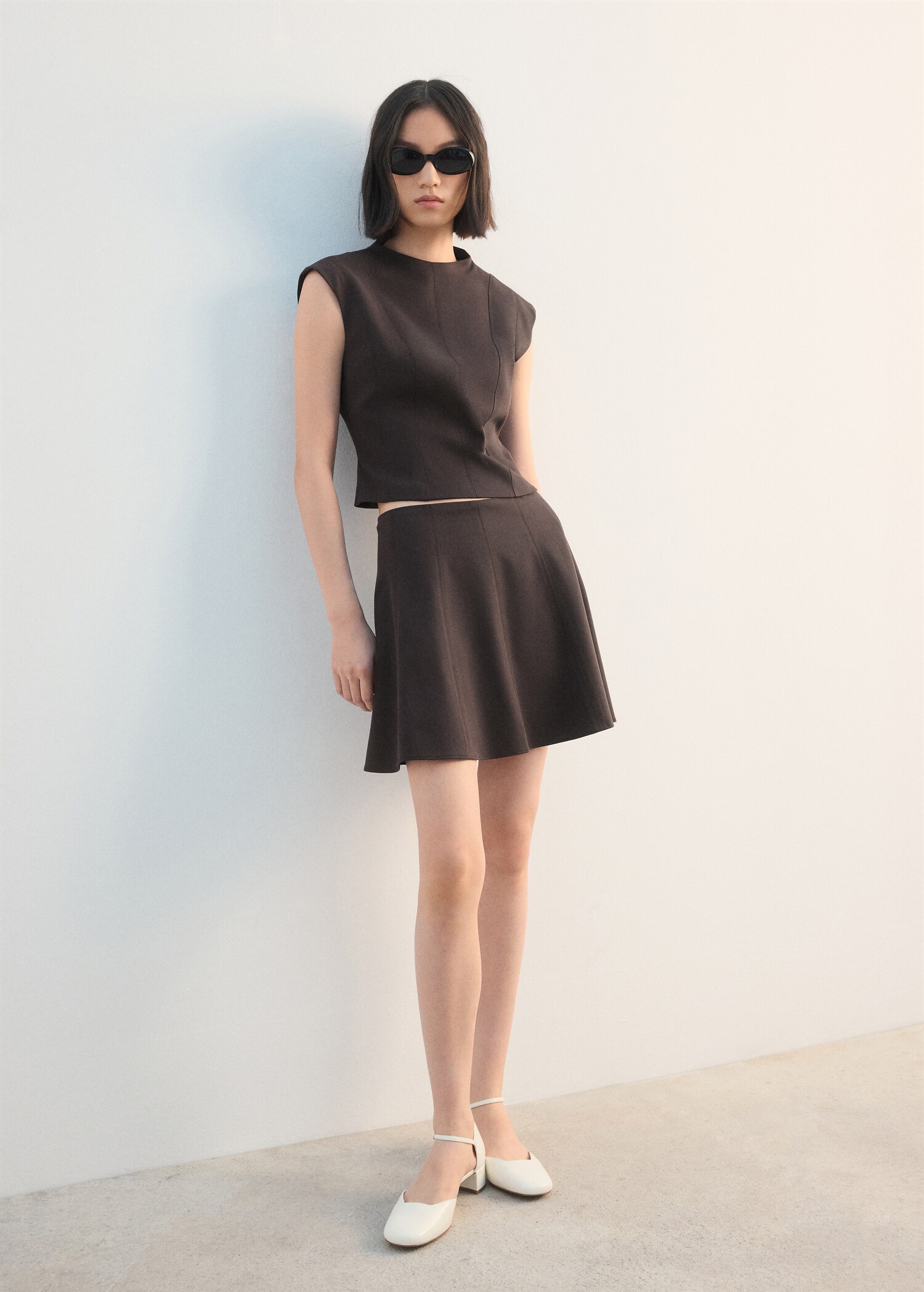 A-line skirt with seams - General plane