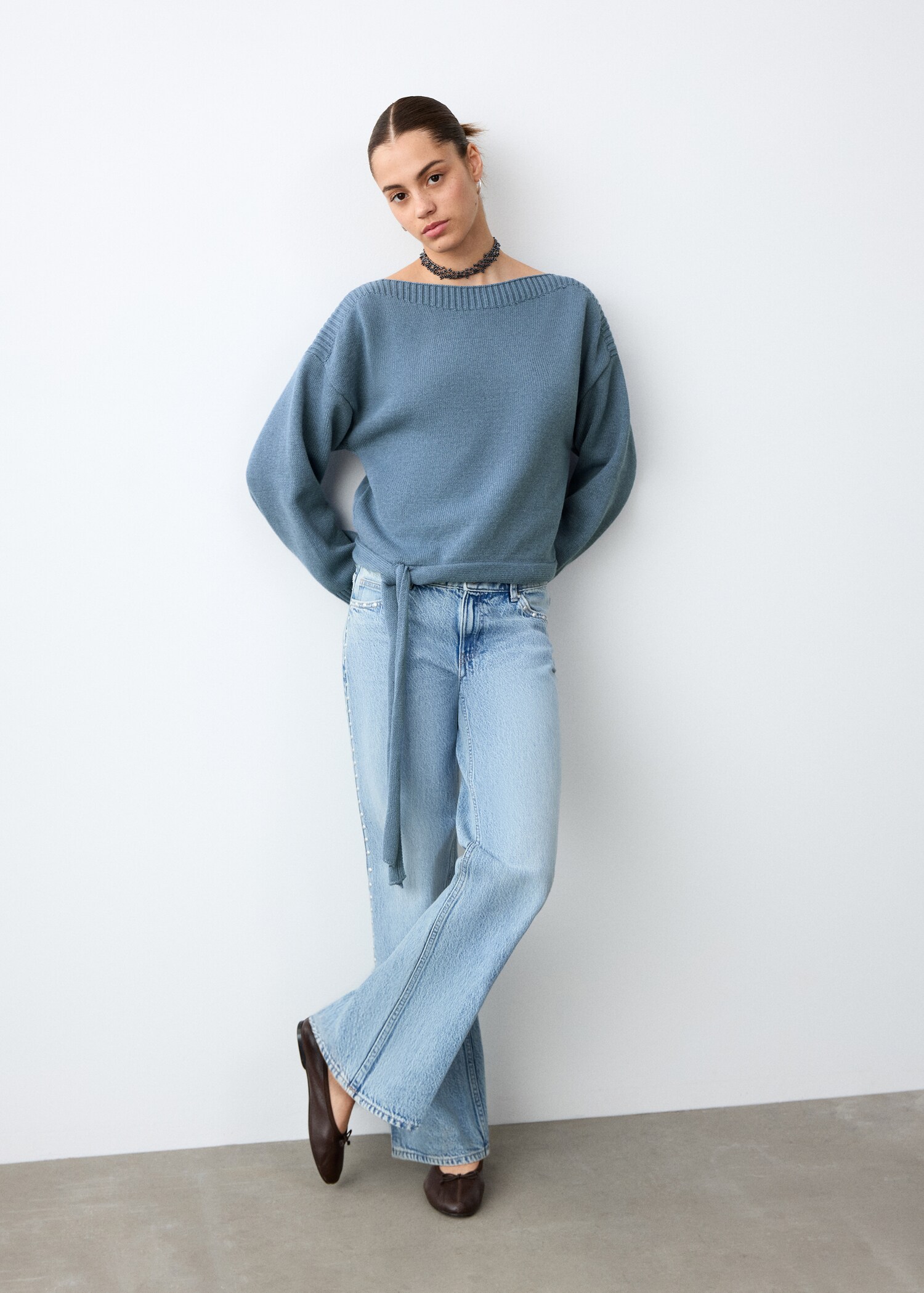 Pull-over en maille fine - Plan général