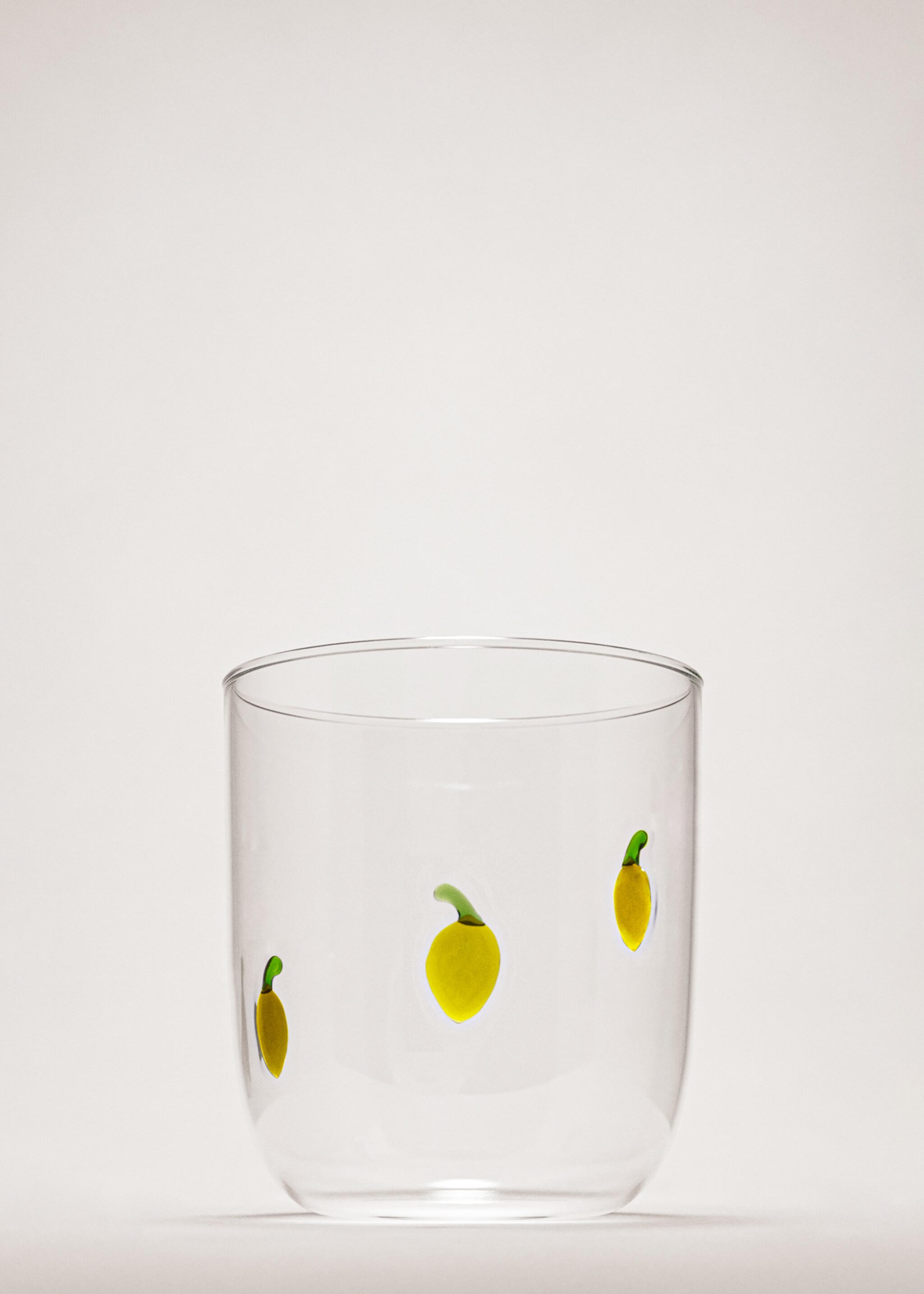 Borosilicate glass with fruit design - General plane, Yellow. Ref: 27062909-00.