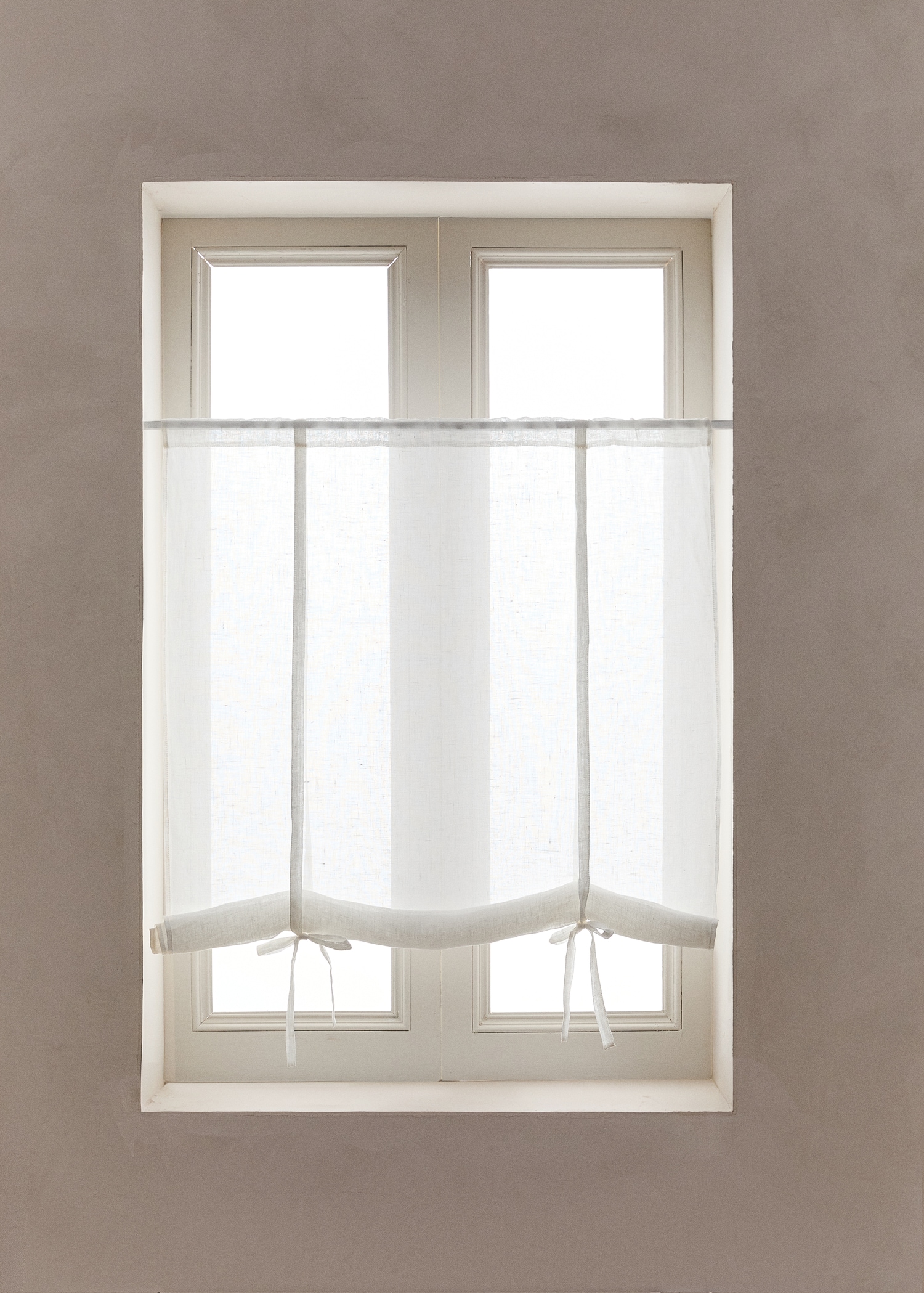 Store enrouleur 100 % lin, opacité faible - Plan général