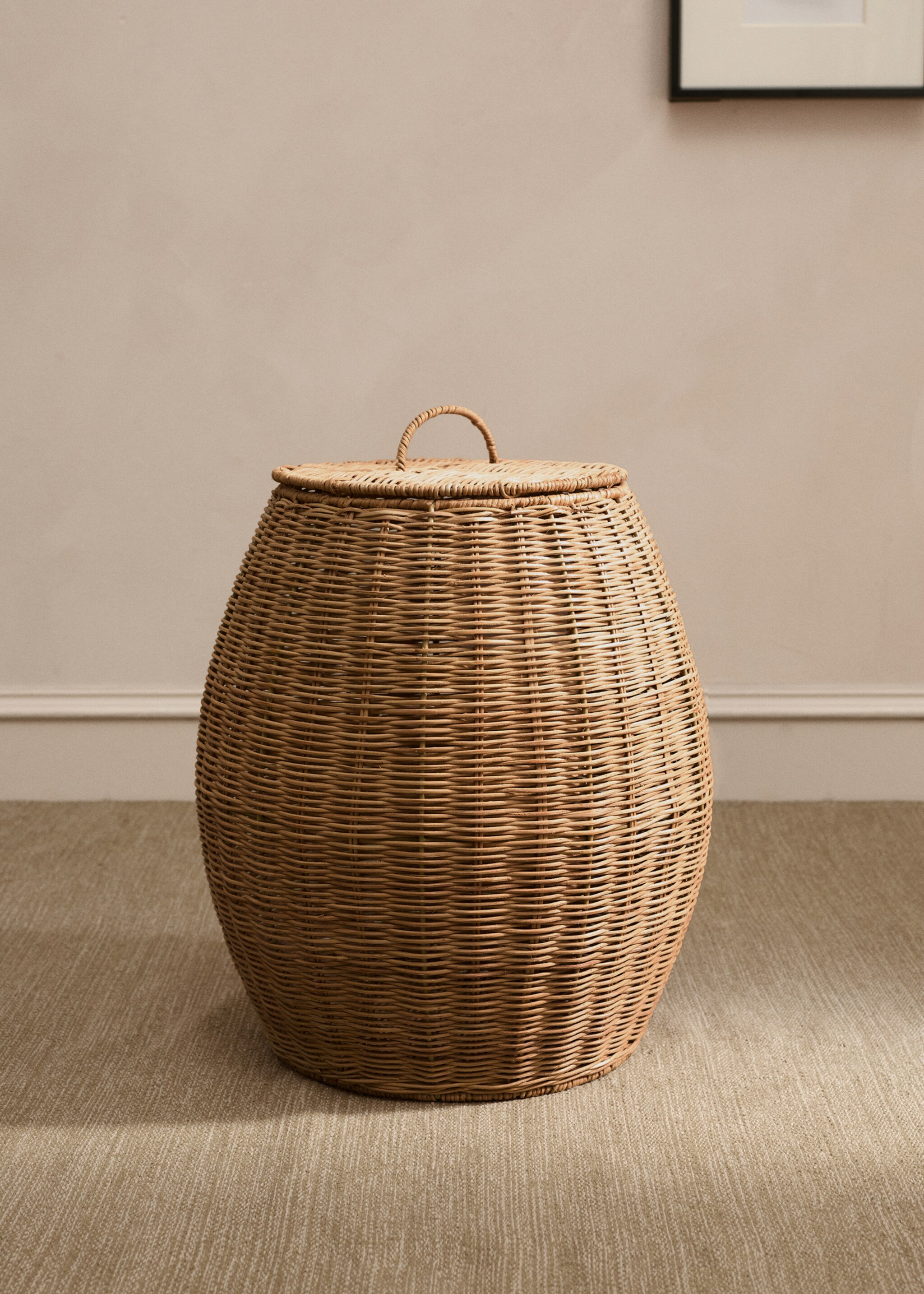 Ovalförmiger Rattan-Korb - Allgemeine Ansicht, Braun. Ref: 27063273-00.