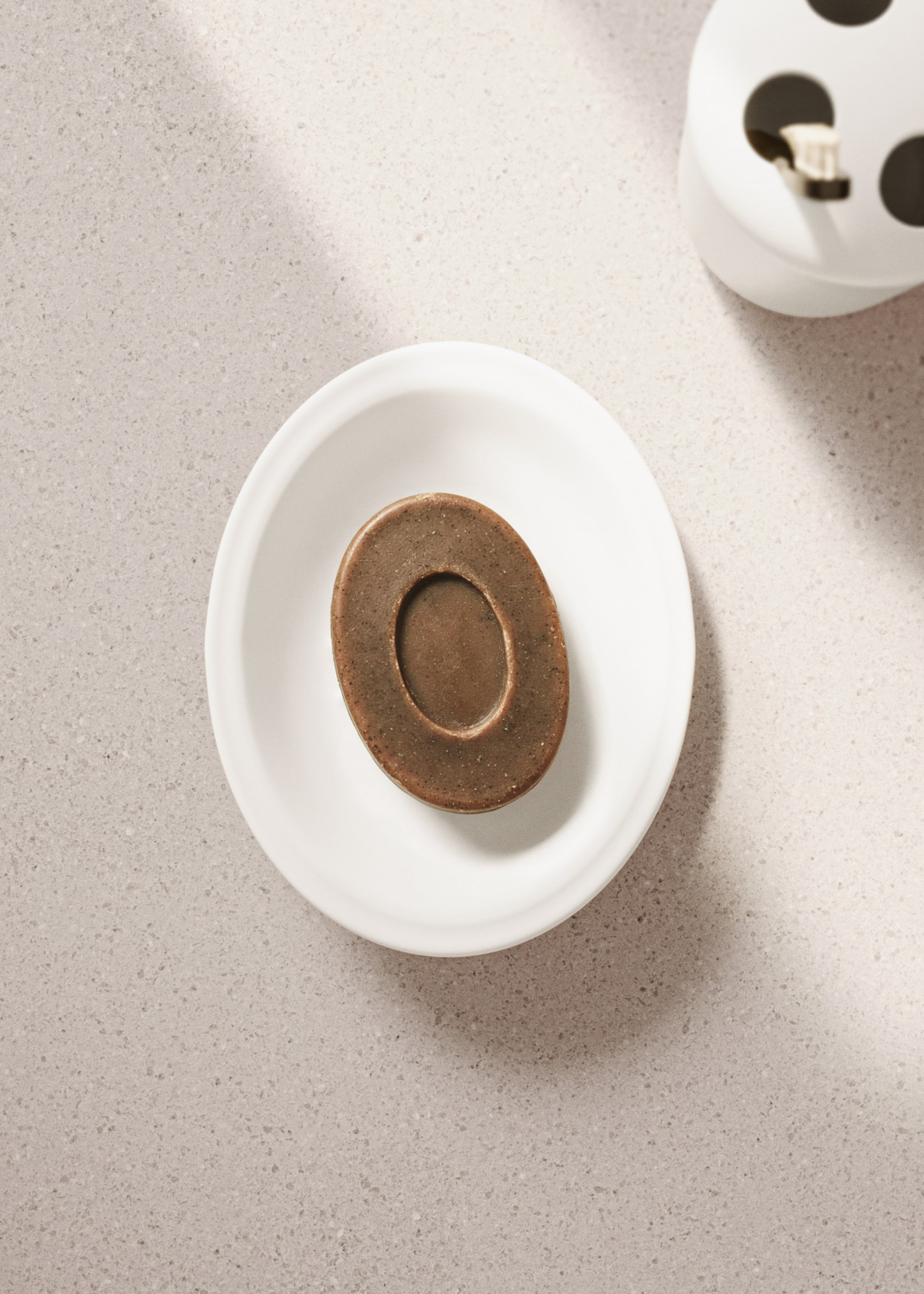 Seifenschale aus Steingut - Allgemeine Ansicht, Weiß. Ref: 27063274-00.