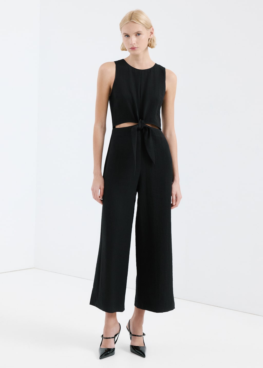 Mango Cut-out jumpsuit with knot
