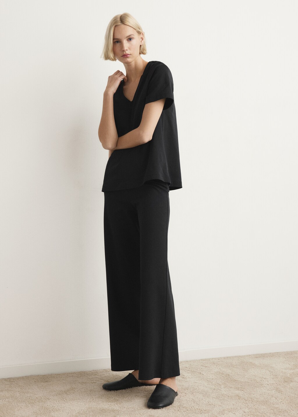 Cotton short-sleeved pyjama t-shirt - image 2