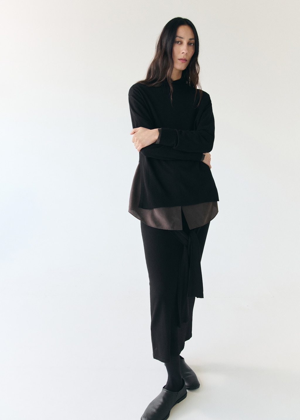 Mango Knitted skirt with knot detail