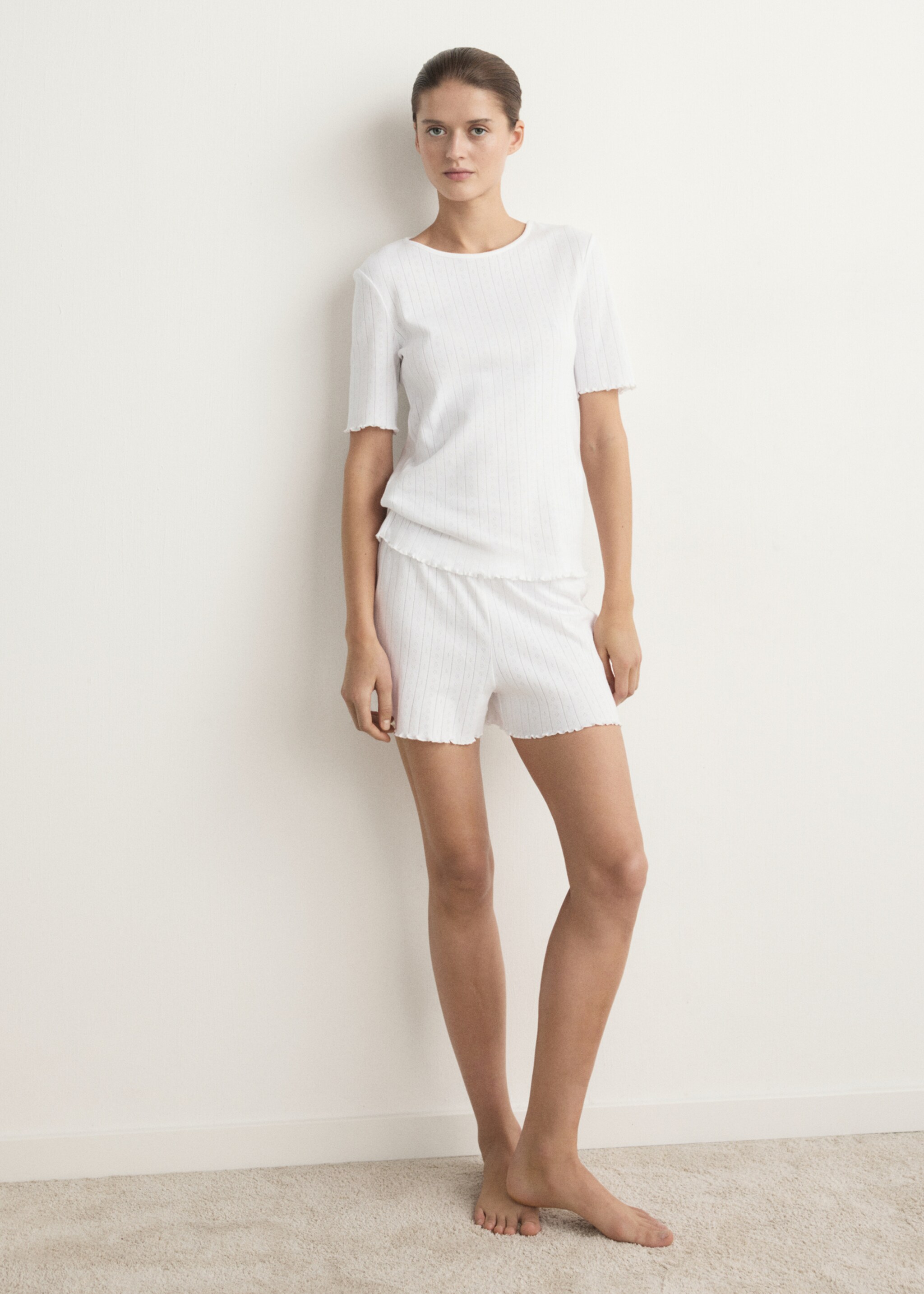 Distressed cotton t-shirt - General plane, White. Ref: 27063328-00.