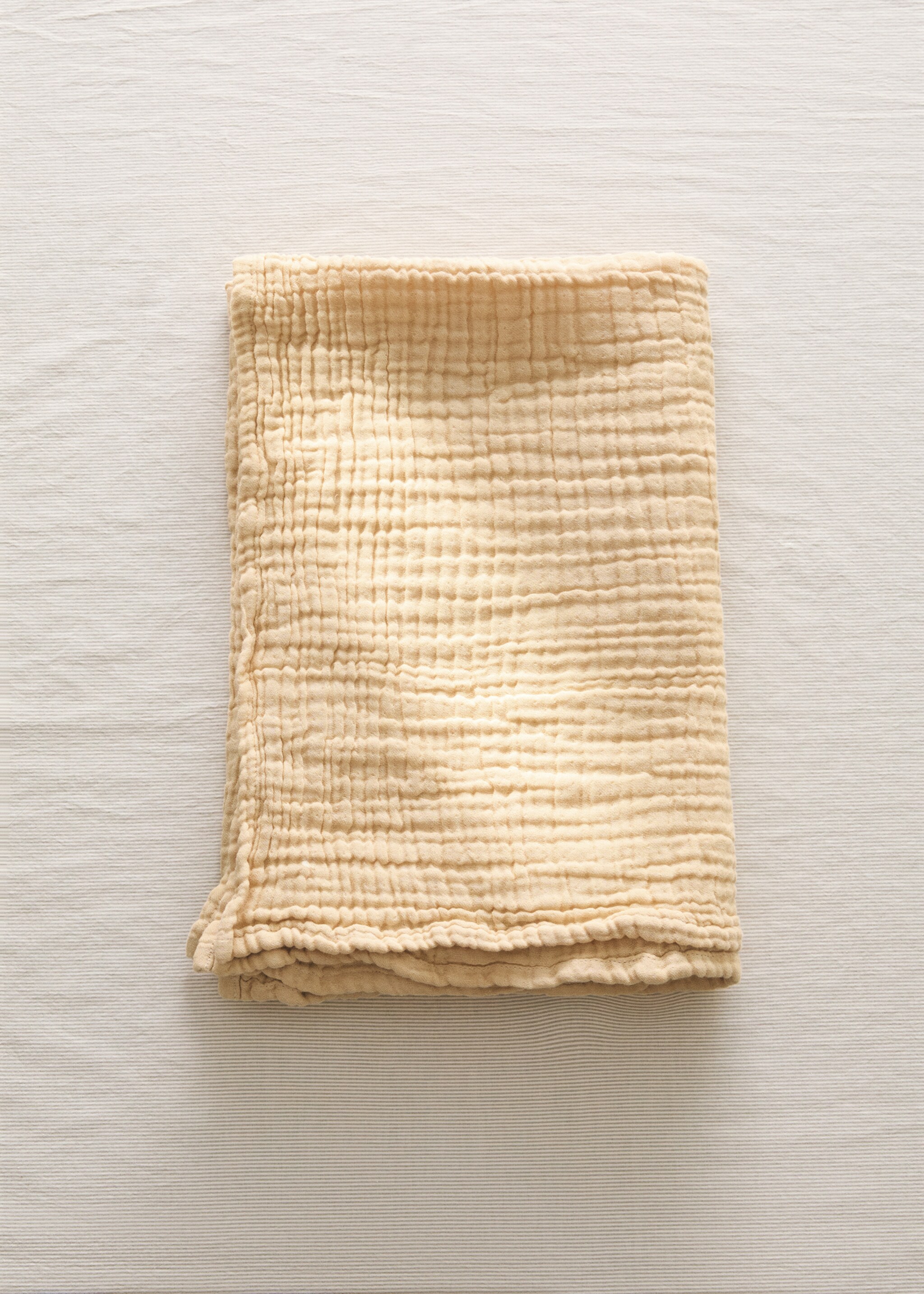 Kinderdecke aus Baumwollgaze, garment-dyed - Allgemeine Ansicht, Gelb. Ref: 27063338-00.