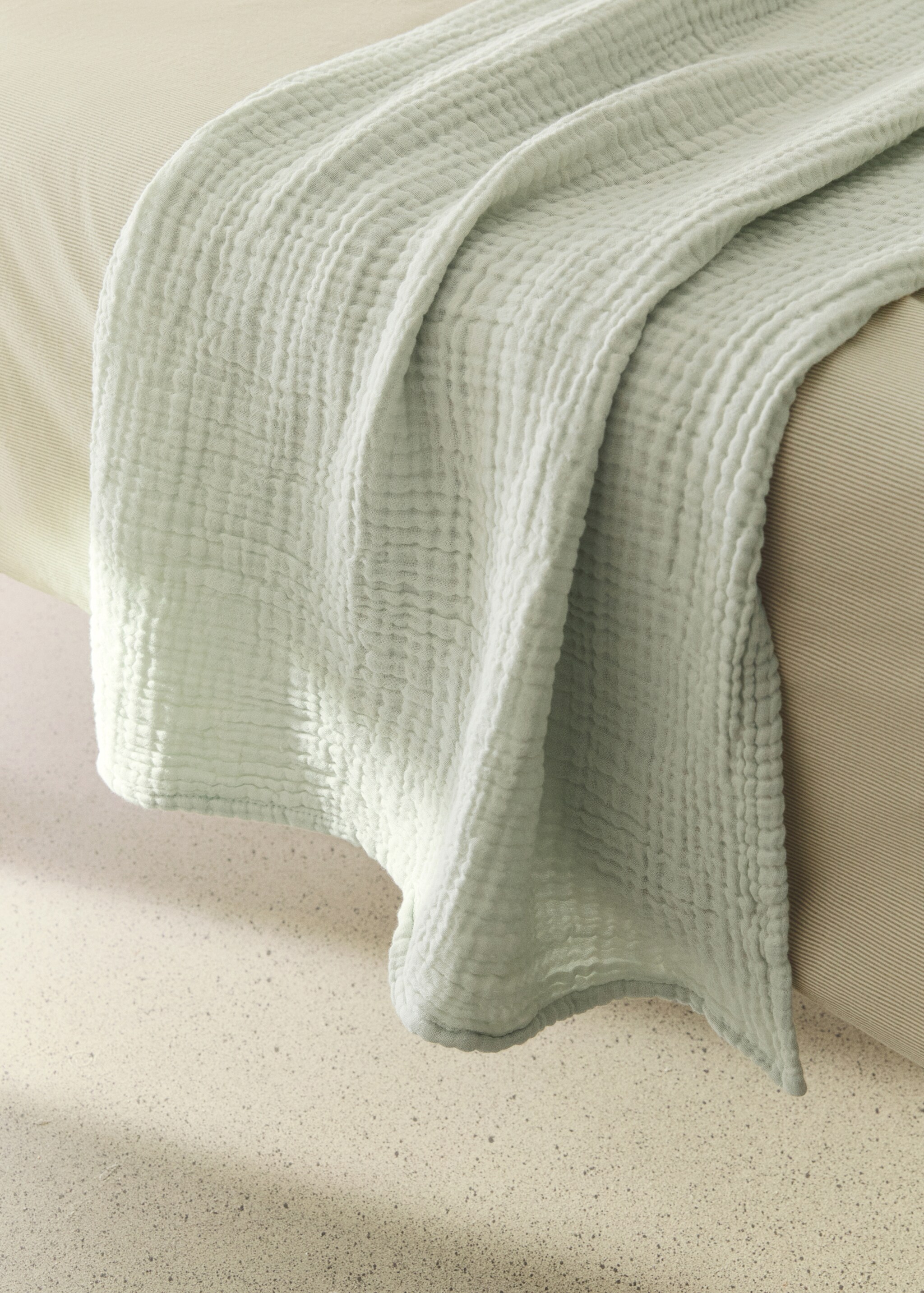 Children's cotton muslin blanket garment dye - General plane, Aqua Green. Ref: 27063338-00.