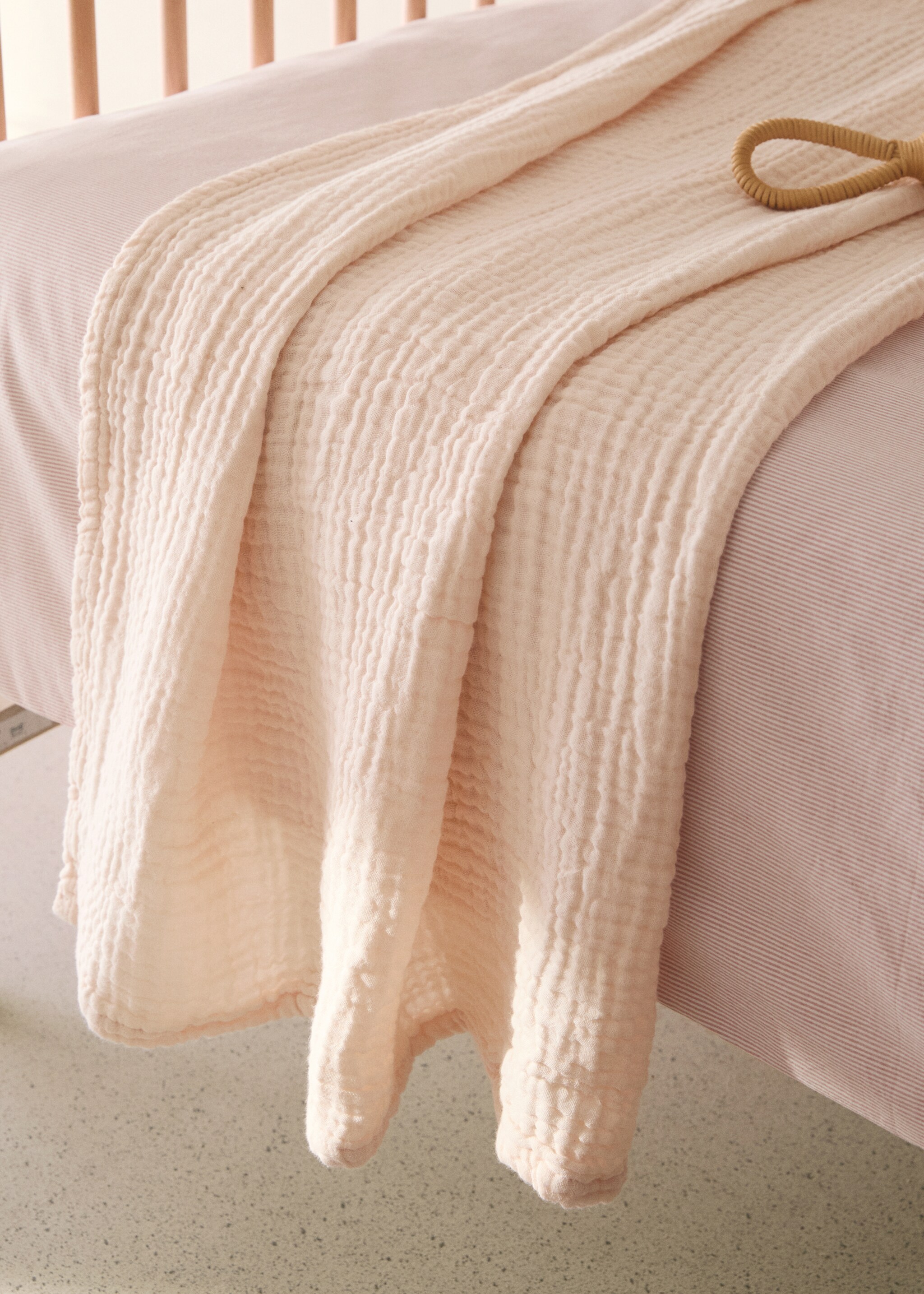 Children's cotton muslin blanket garment dye - General plane, Pink. Ref: 27063338-00.