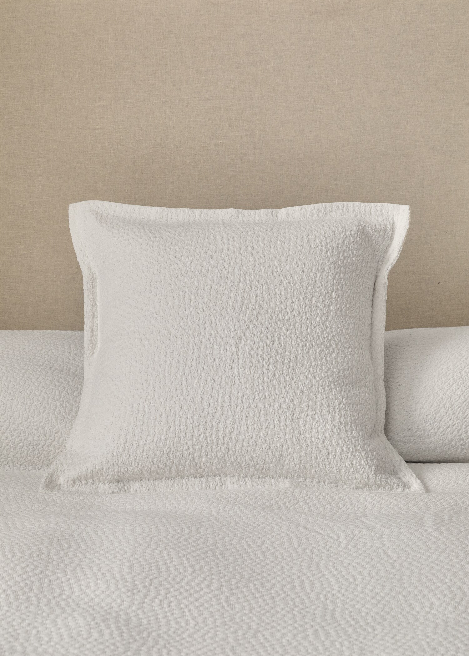 Getextureerde jacquard katoenen kussenhoes 50x50 cm - Overzichtstekening