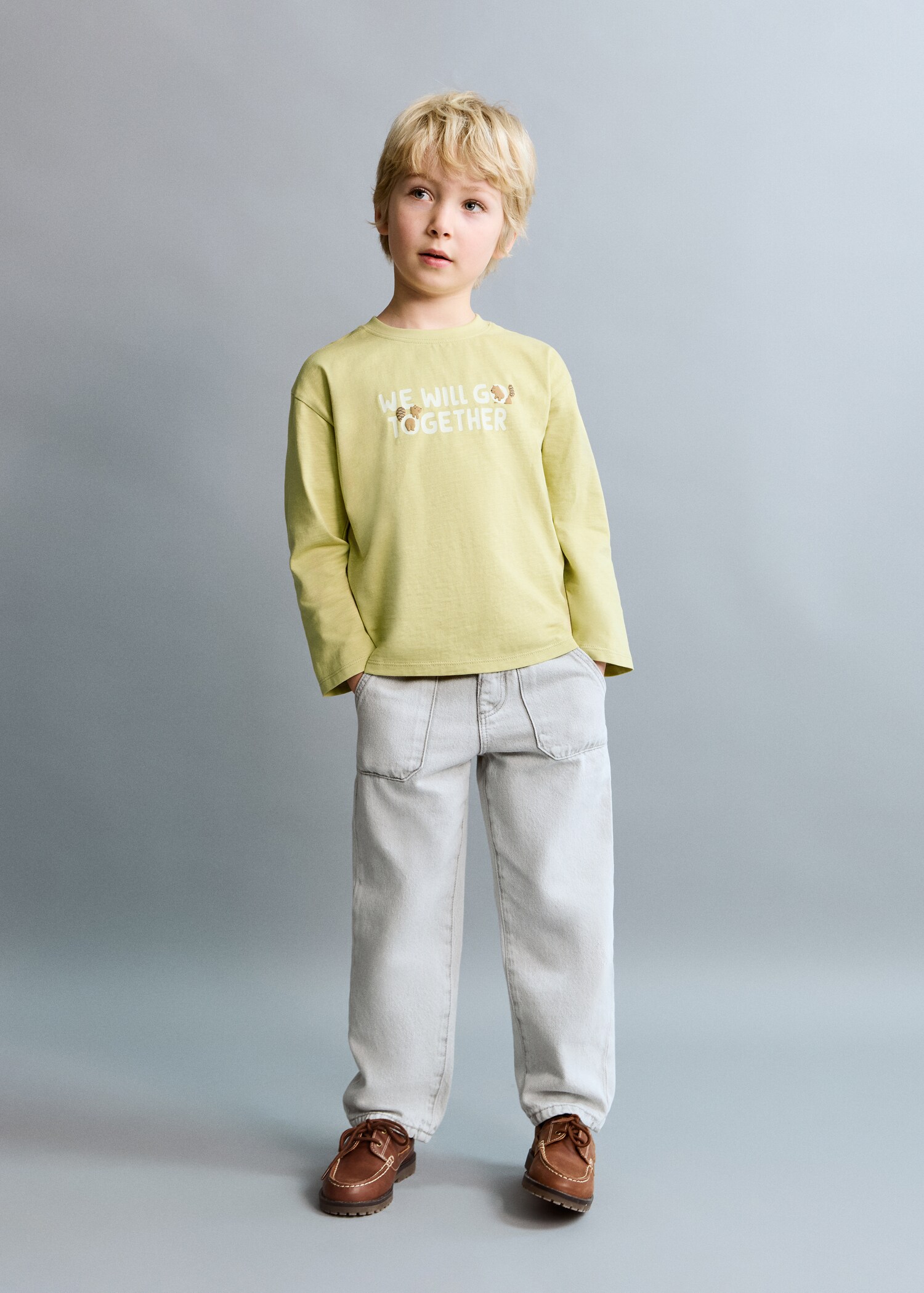 Embossed detail printed t-shirt - General plane