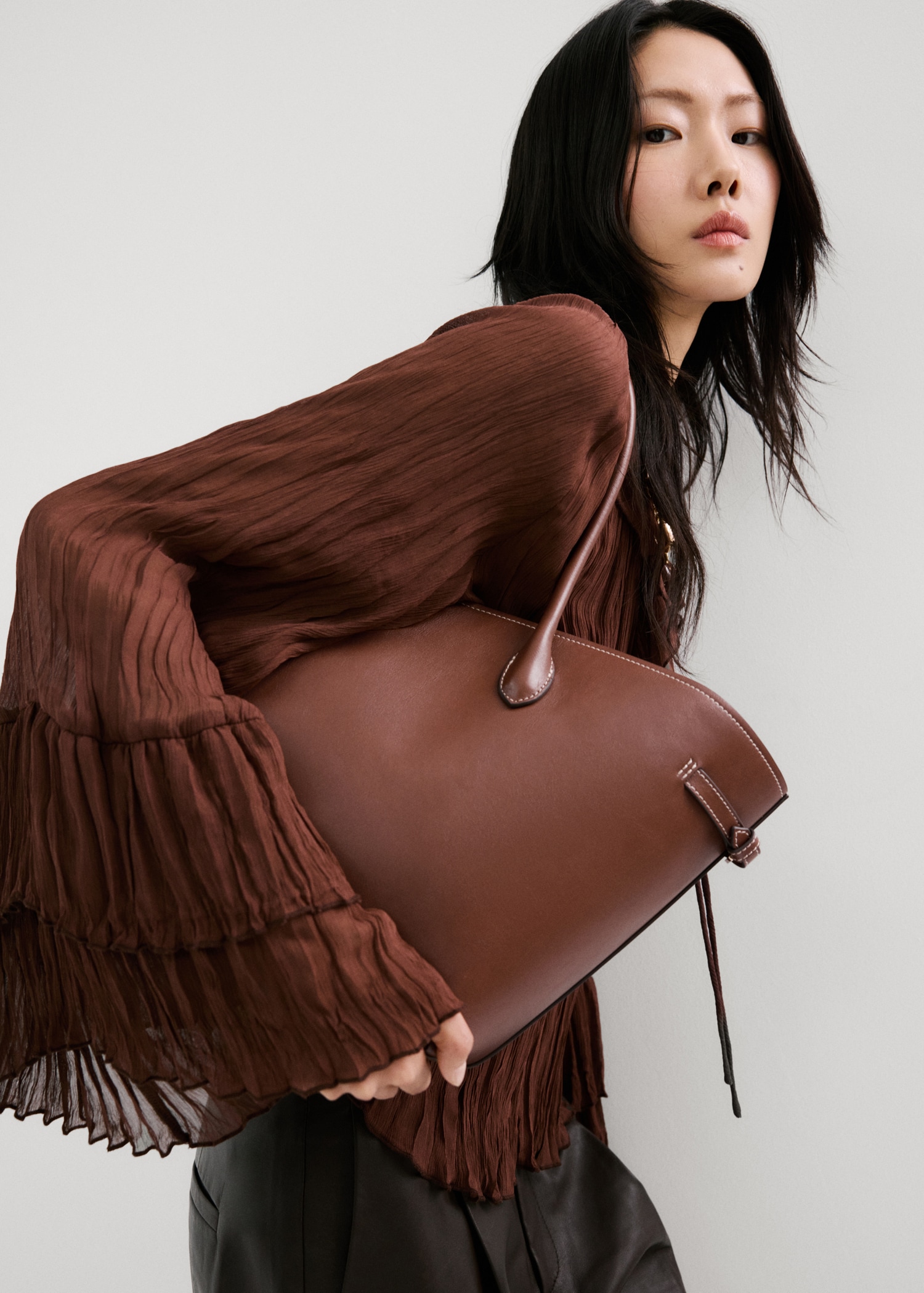 Shopper bag with double handle - General plane