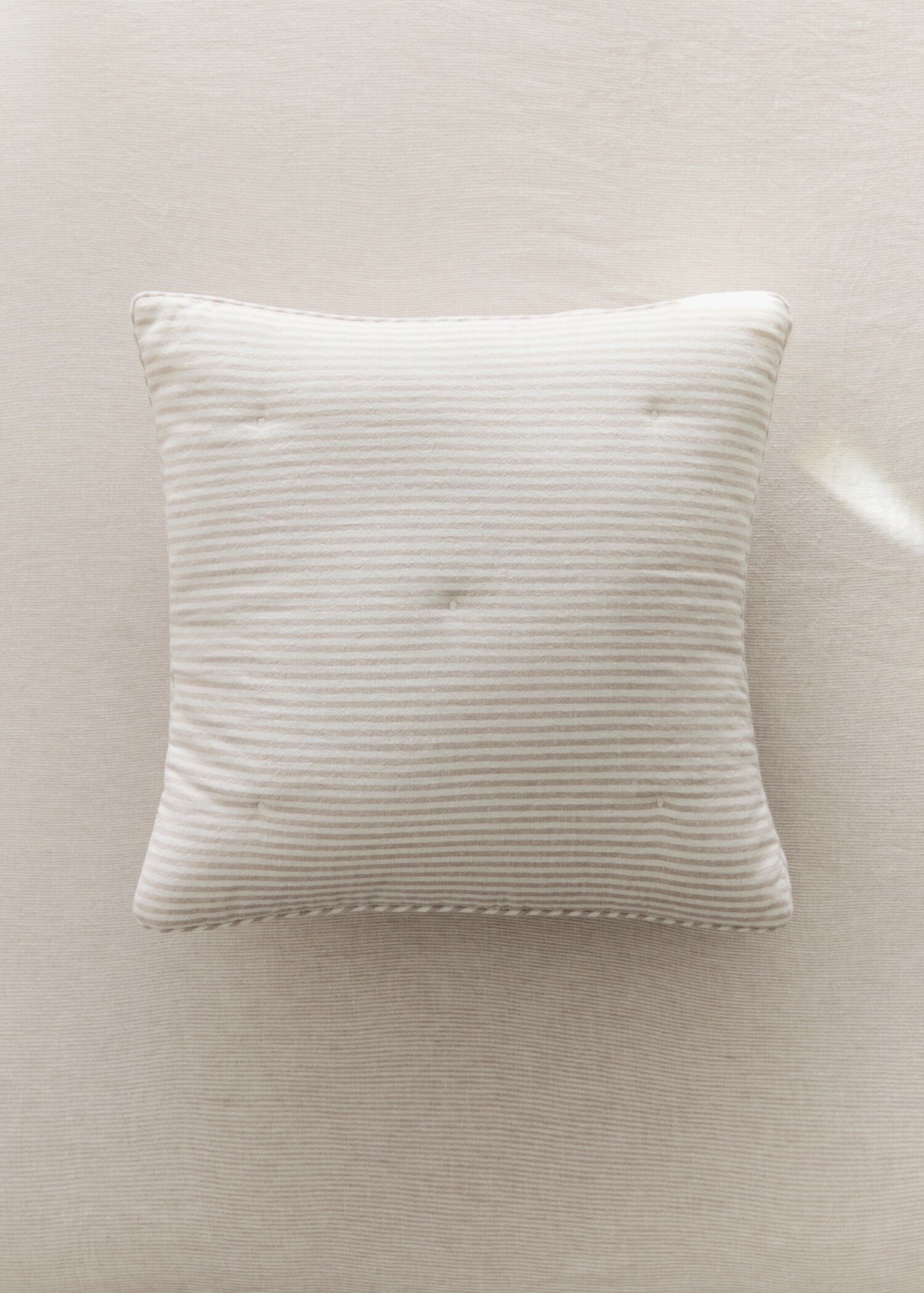 Housse de coussin enfant coton lin à rayures 40 x 40 cm - Plan général