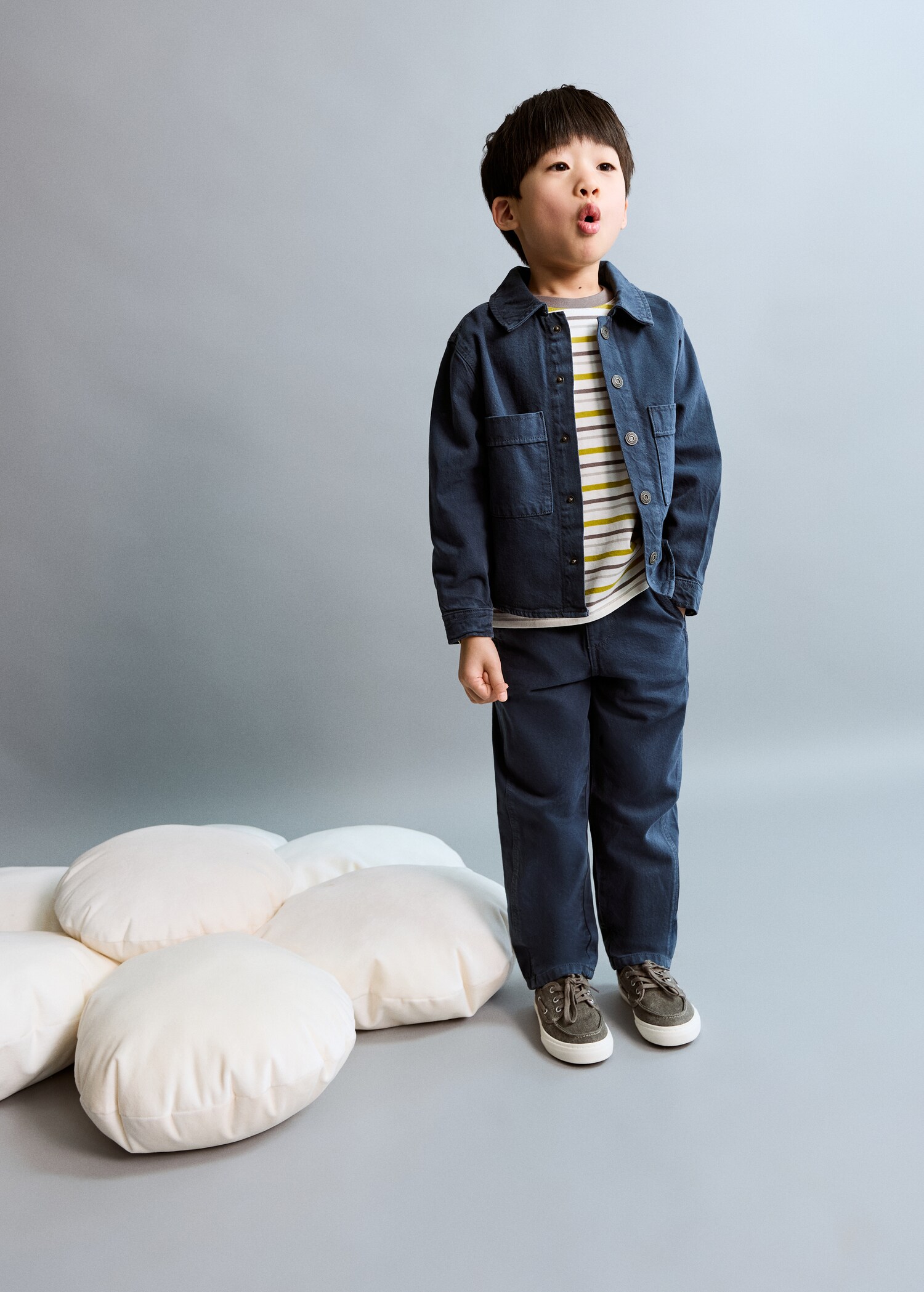 Blouson en jean poches - Plan général