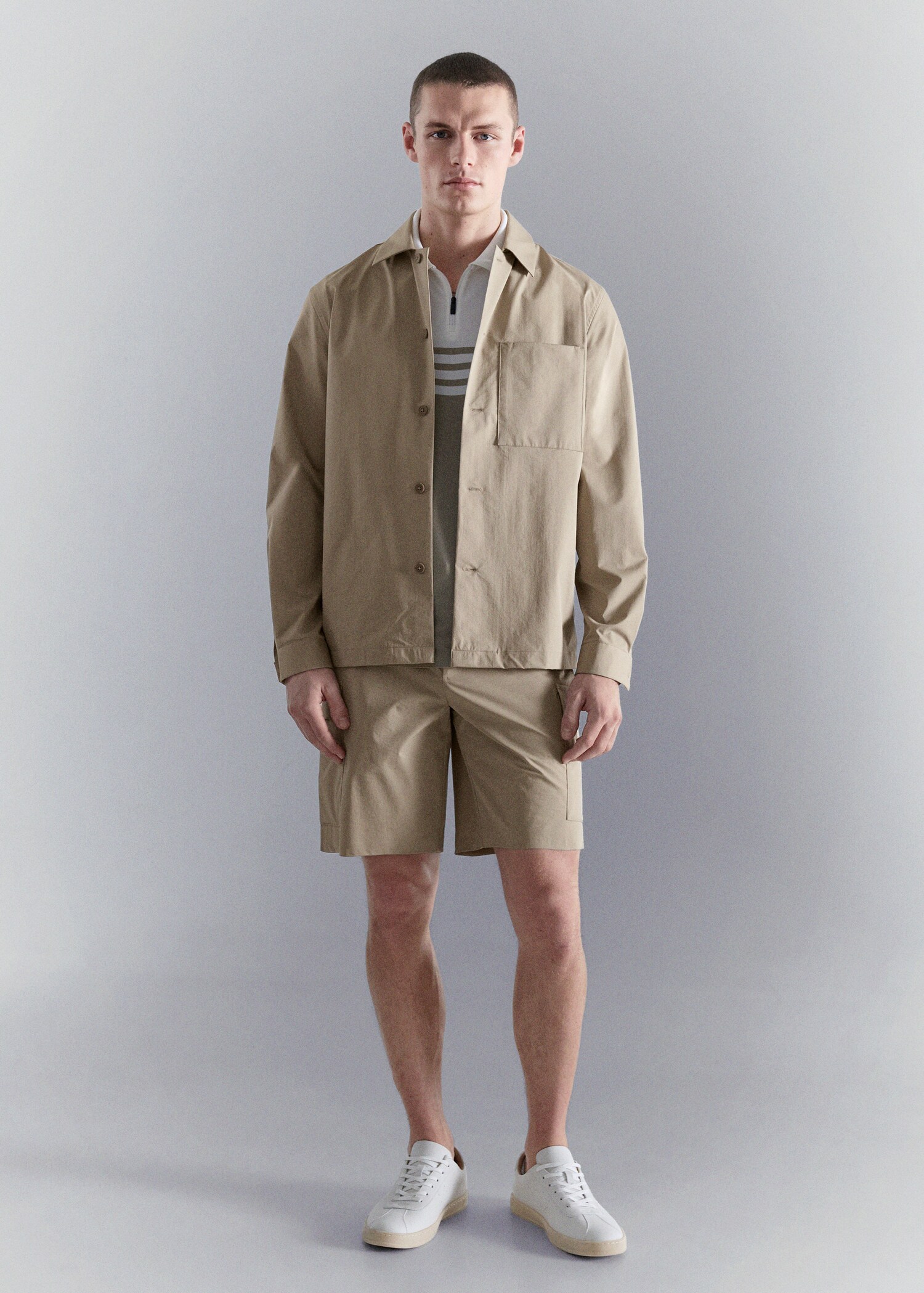 Surchemise non-iron à poche - Plan général