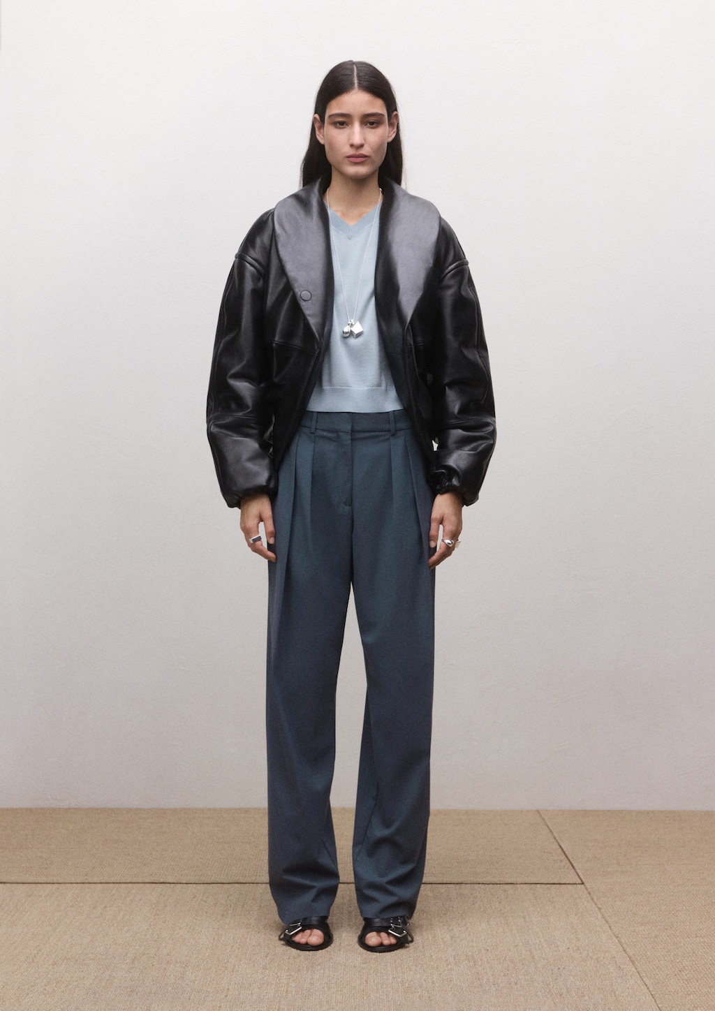 Mango 100% wool short-sleeved sweater