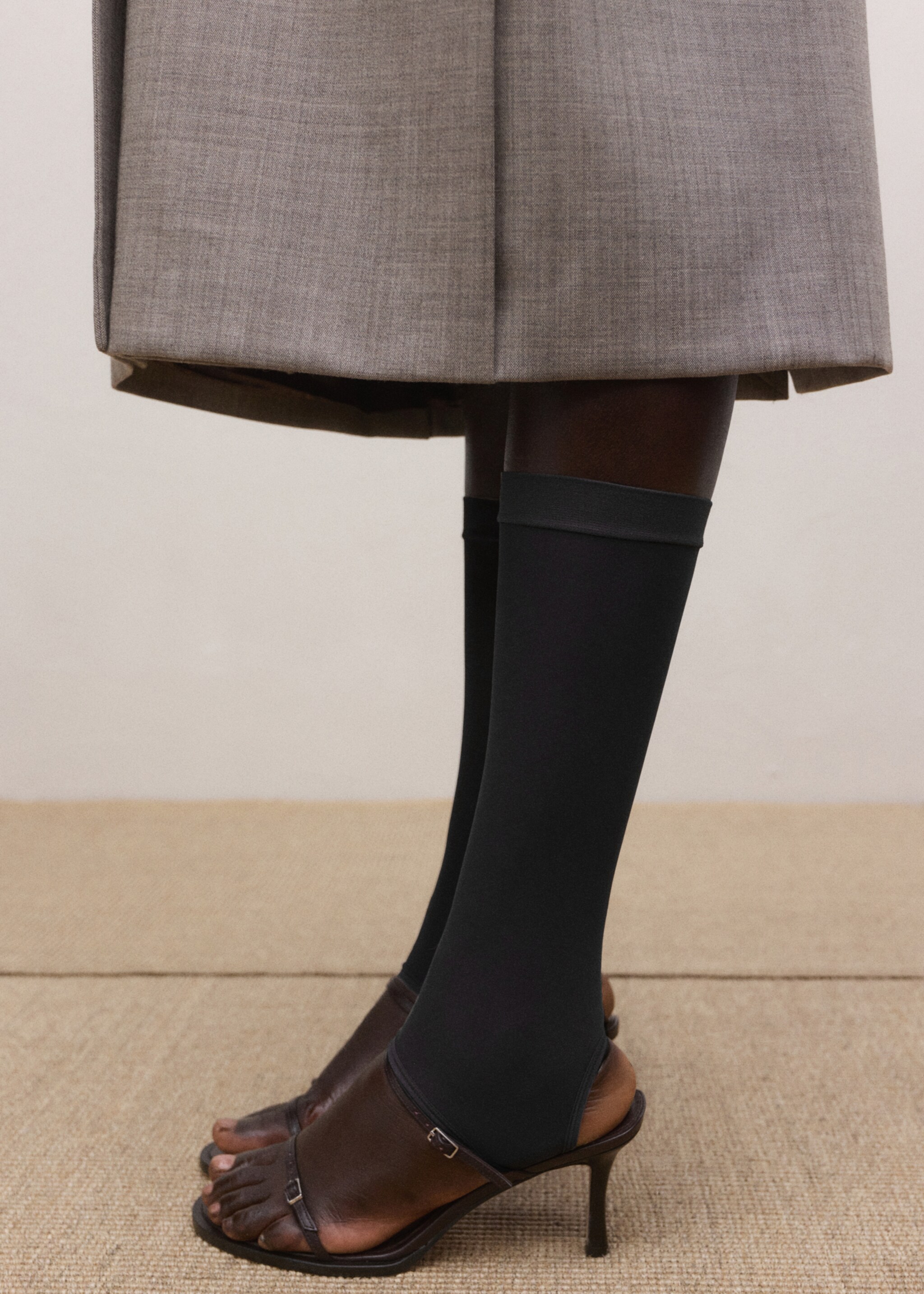 Open-toe socks - General plane, Black. Ref: 27064441-00.