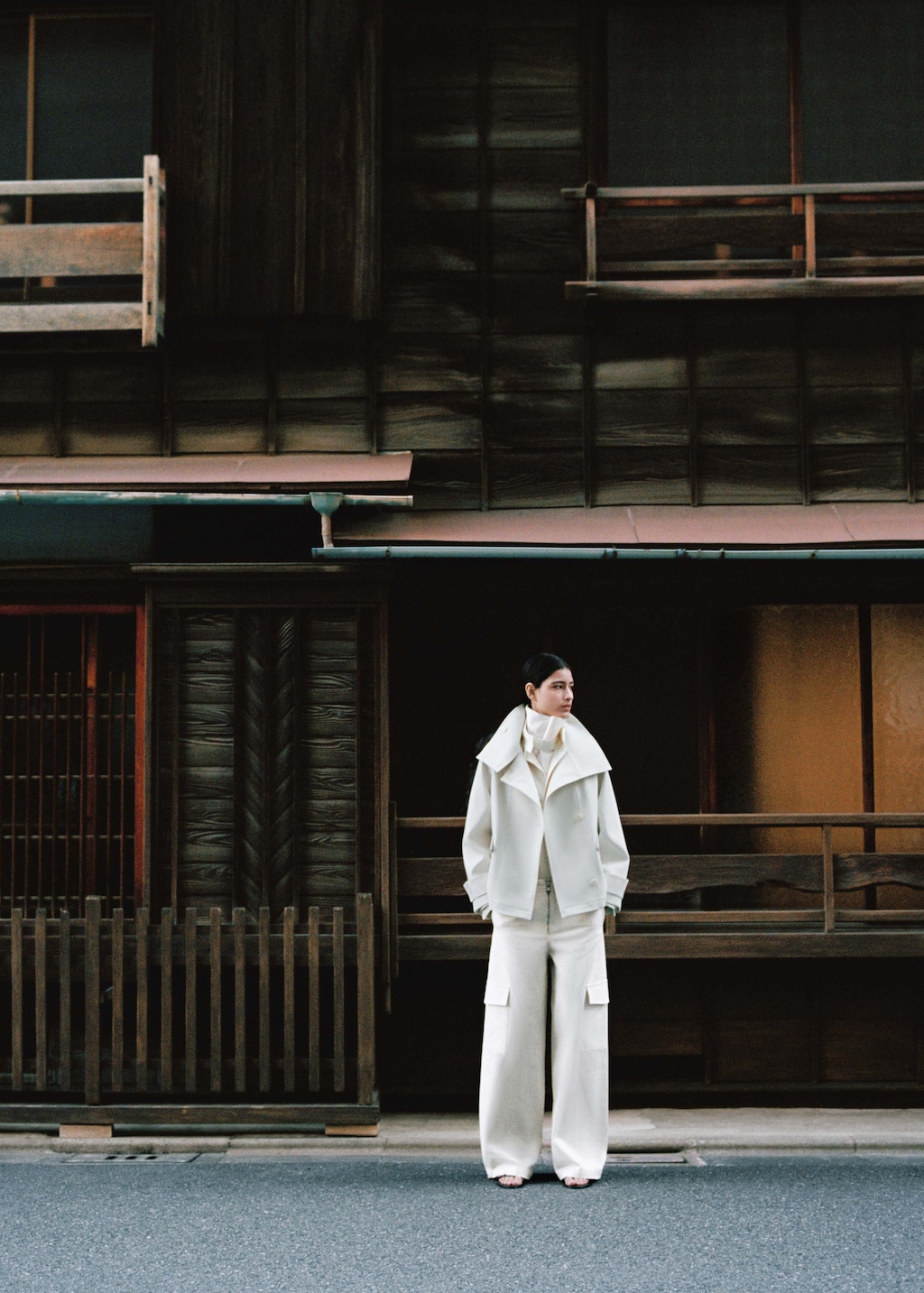 Funnel neck parka with pockets