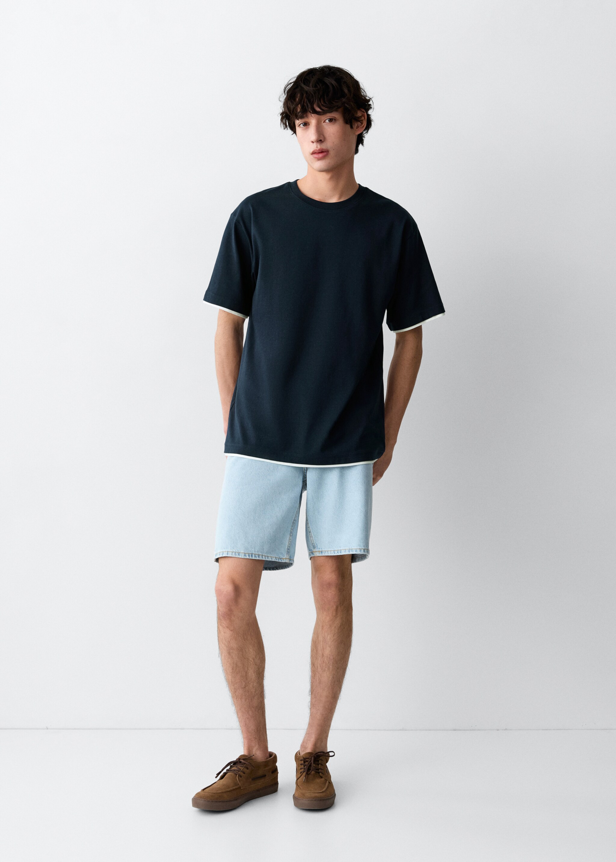 Two-tone short-sleeved T-shirt - General plane, Navy. Ref: 27064786-00.