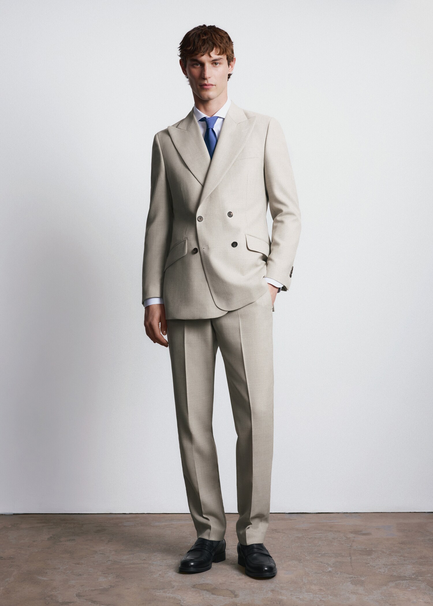 Slim fit trousers 100% wool Vitale Barberis Canonico® - General plane