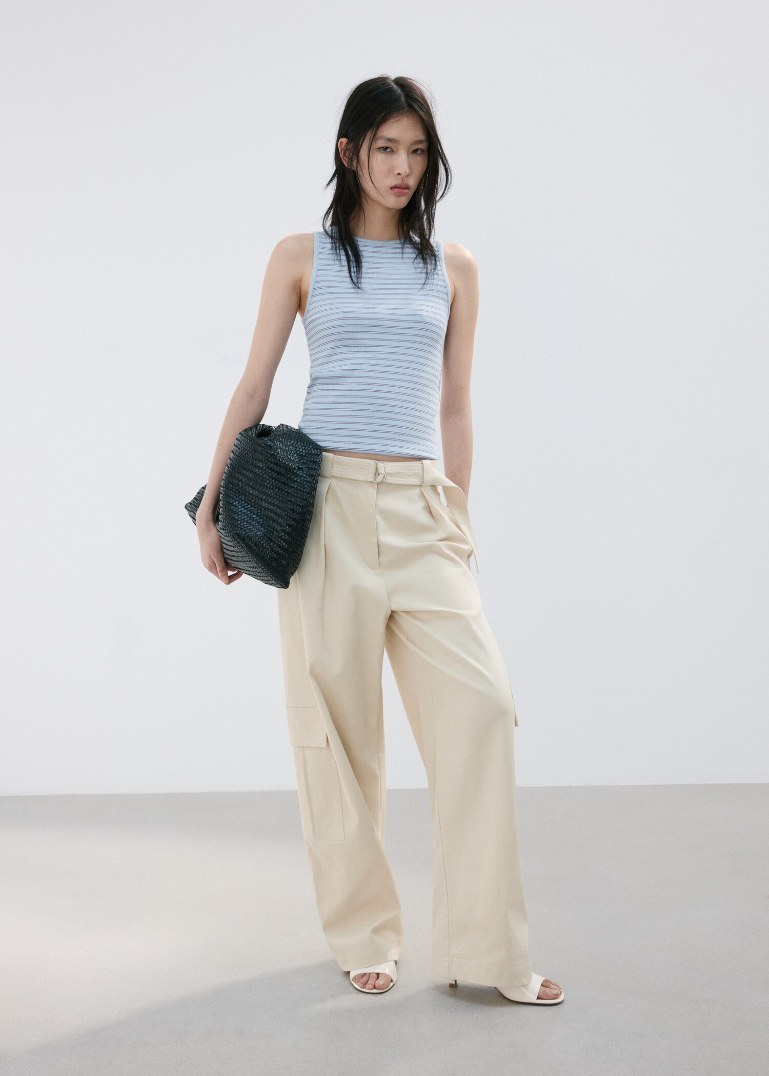 Top côtelé en coton - Plan général