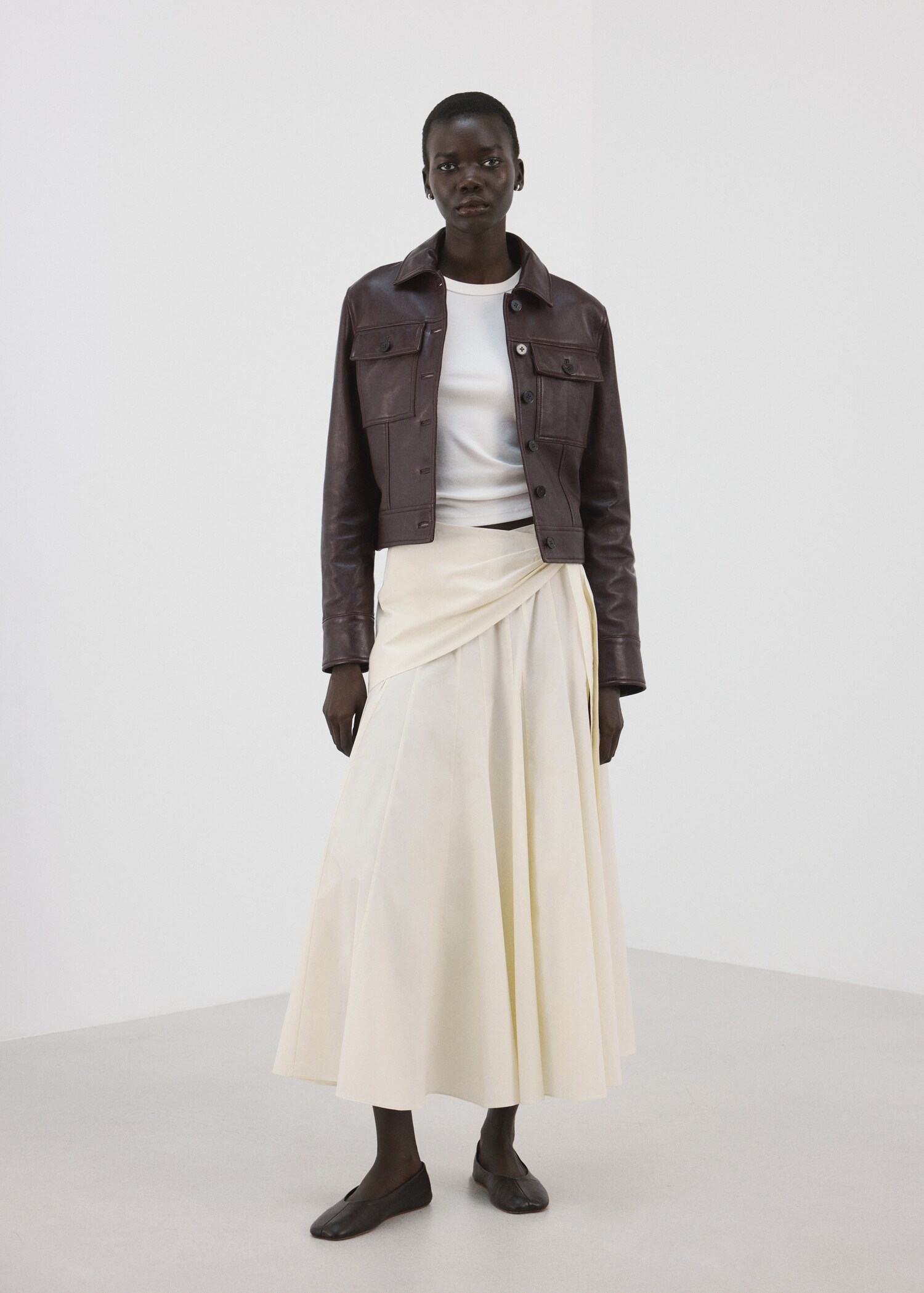 A-line skirt with handkerchief detail - General plane