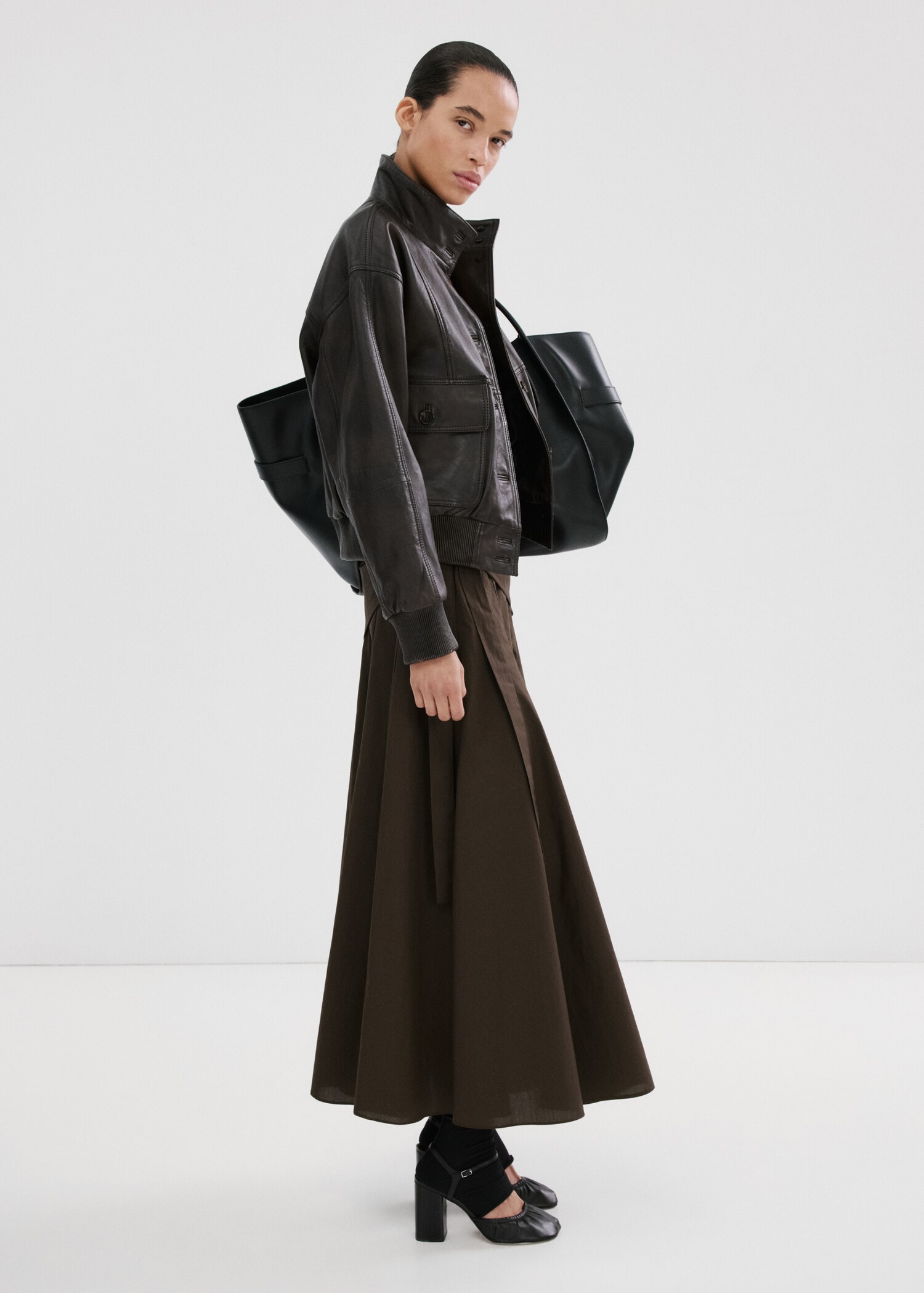 A-line skirt with handkerchief detail - General plane