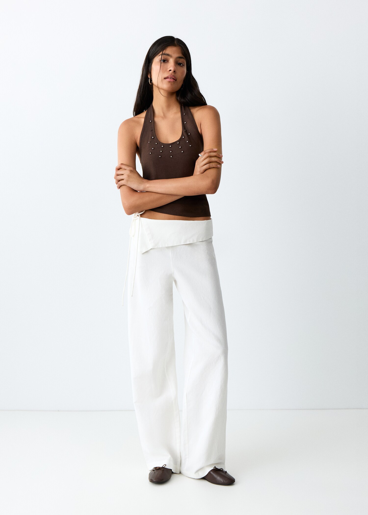 Haut à emmanchures américaines métalliques - Plan général