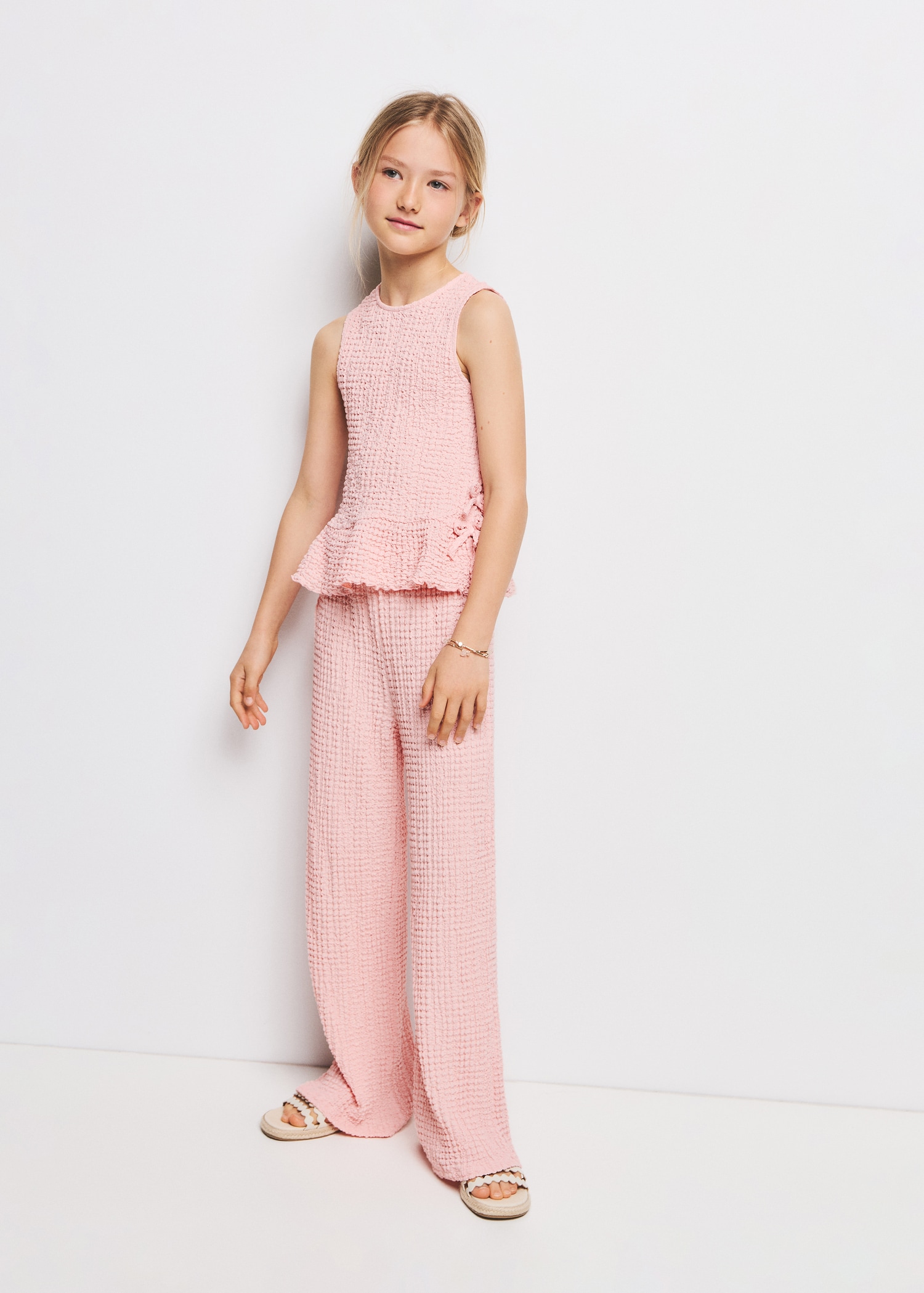 سروال واسع منسوج - رؤية عامة