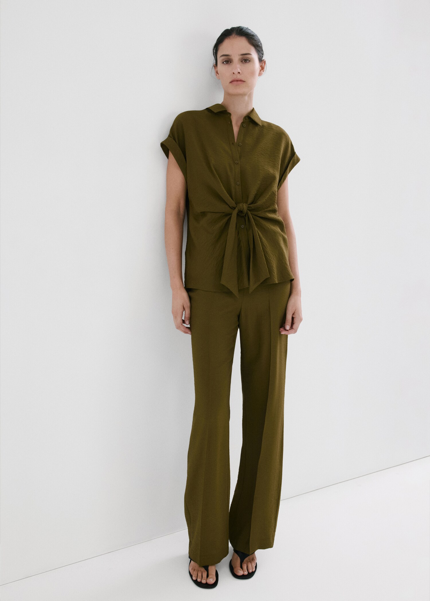 Chemise à nœud manches courtes - Plan général