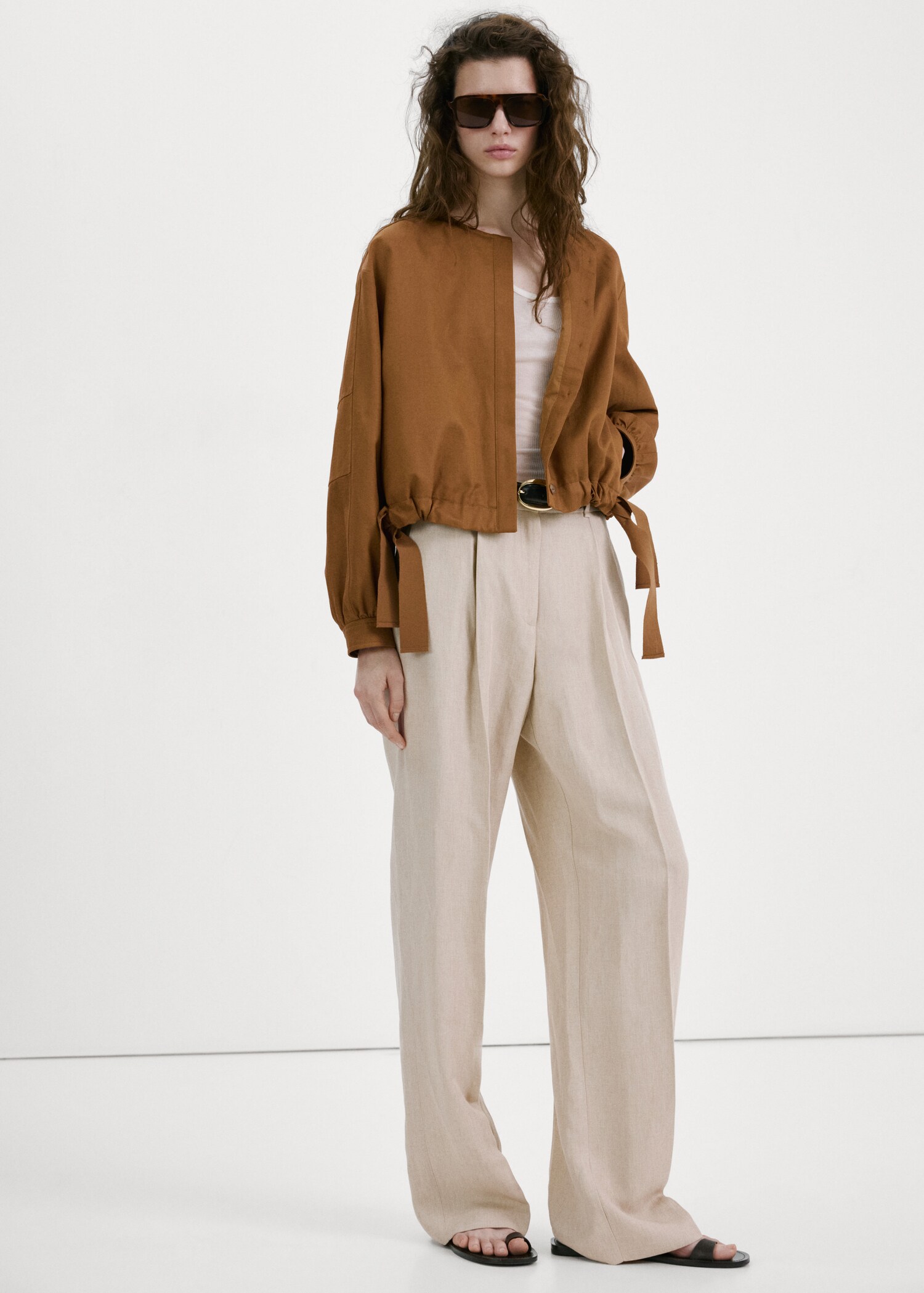 Lyocell jacket with elastic bands - General plane