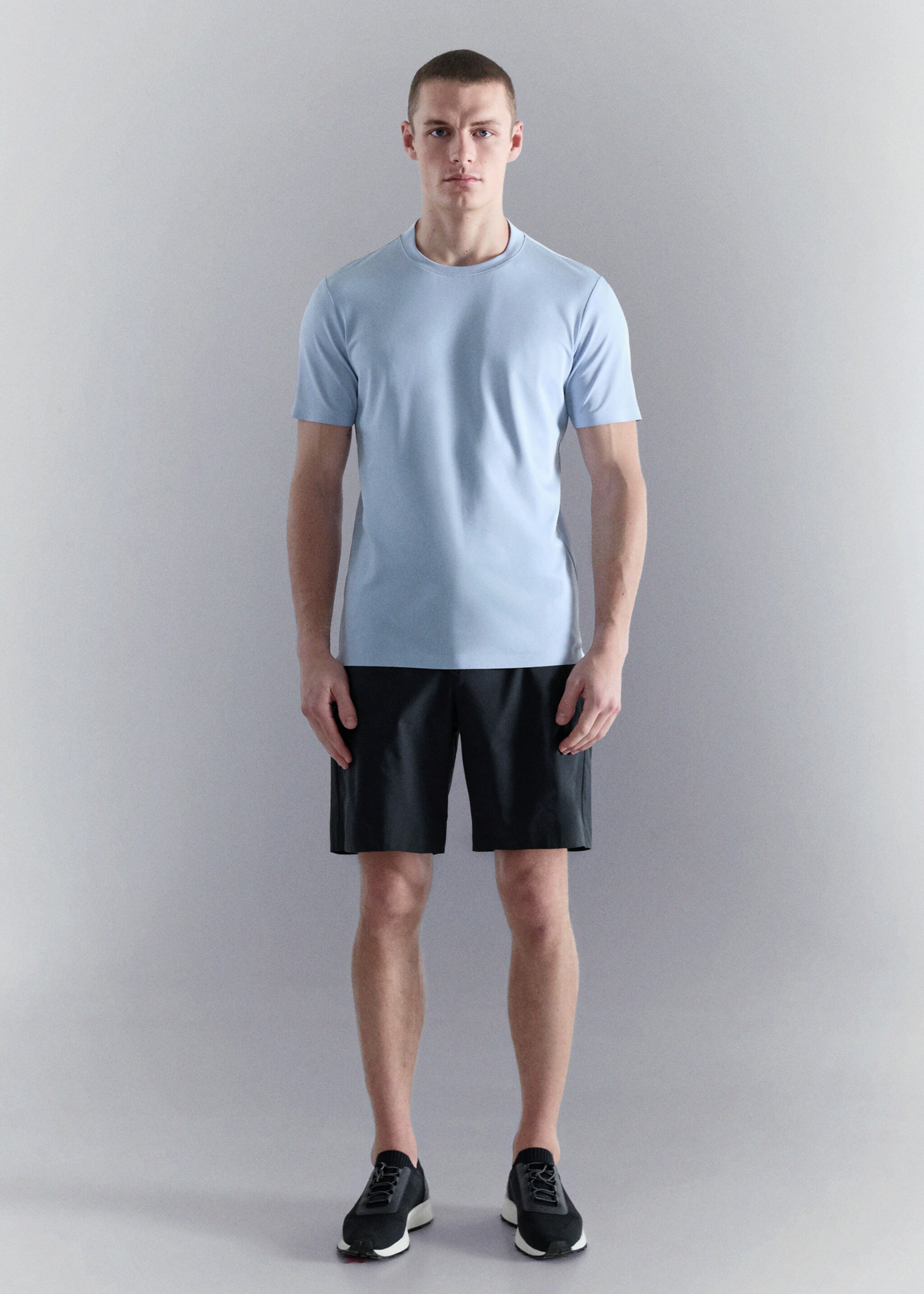 COOLMAX® slim fit T-shirt - General plane, Sky Blue. Ref: 27067909-00.