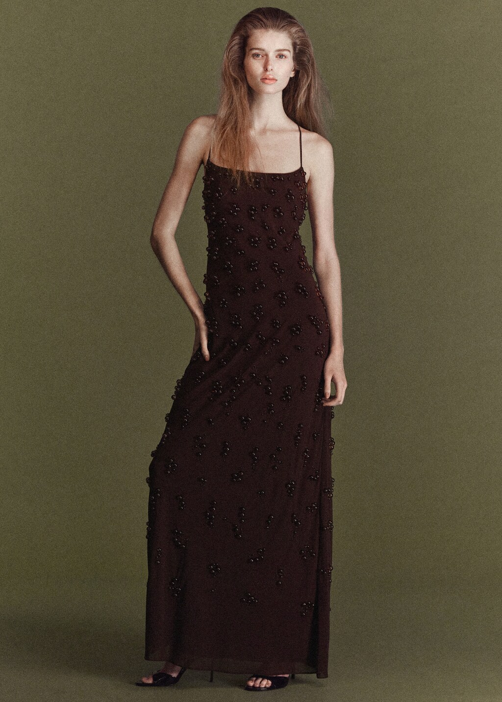 Long dress with embroidered spheres - image 2