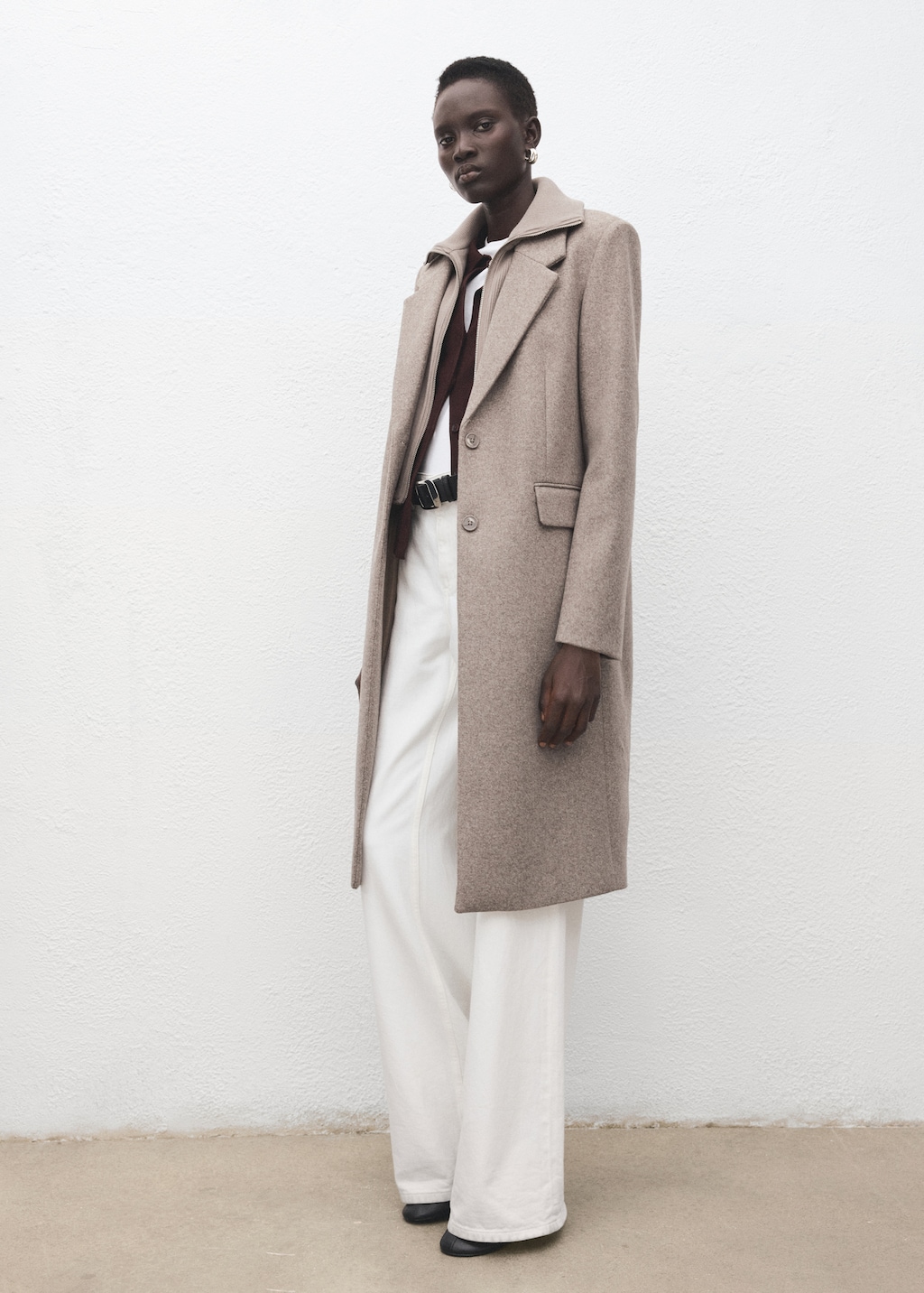 Mango Combined coat with detachable collar